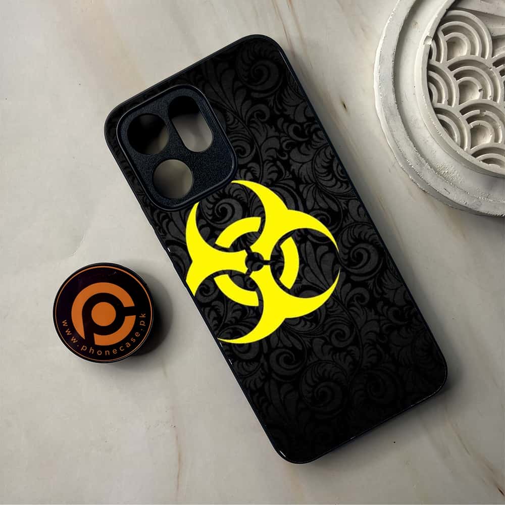 Oppo Reno 14F - Biohazard Sign Series - Premium Metal Printed Soft Bumper Shockproof Case