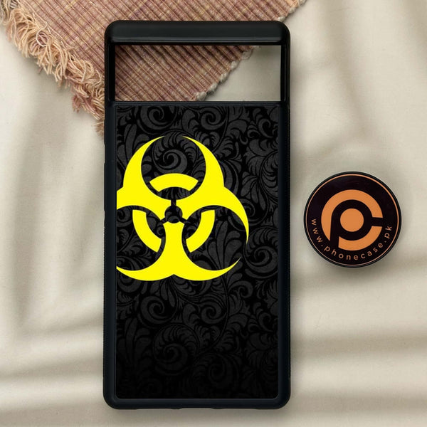 Google Pixel 6 - Biohazard Sign Design 10  - Premium Metal Printed soft Bumper Shock Proof Case CS-38713