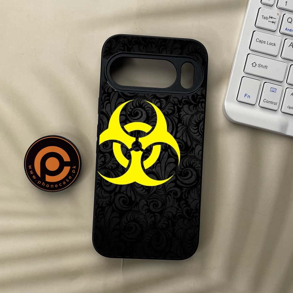 Google Pixel 10  - Biohazard Sign Series - Premium Metal Printed soft Bumper Shockof Case