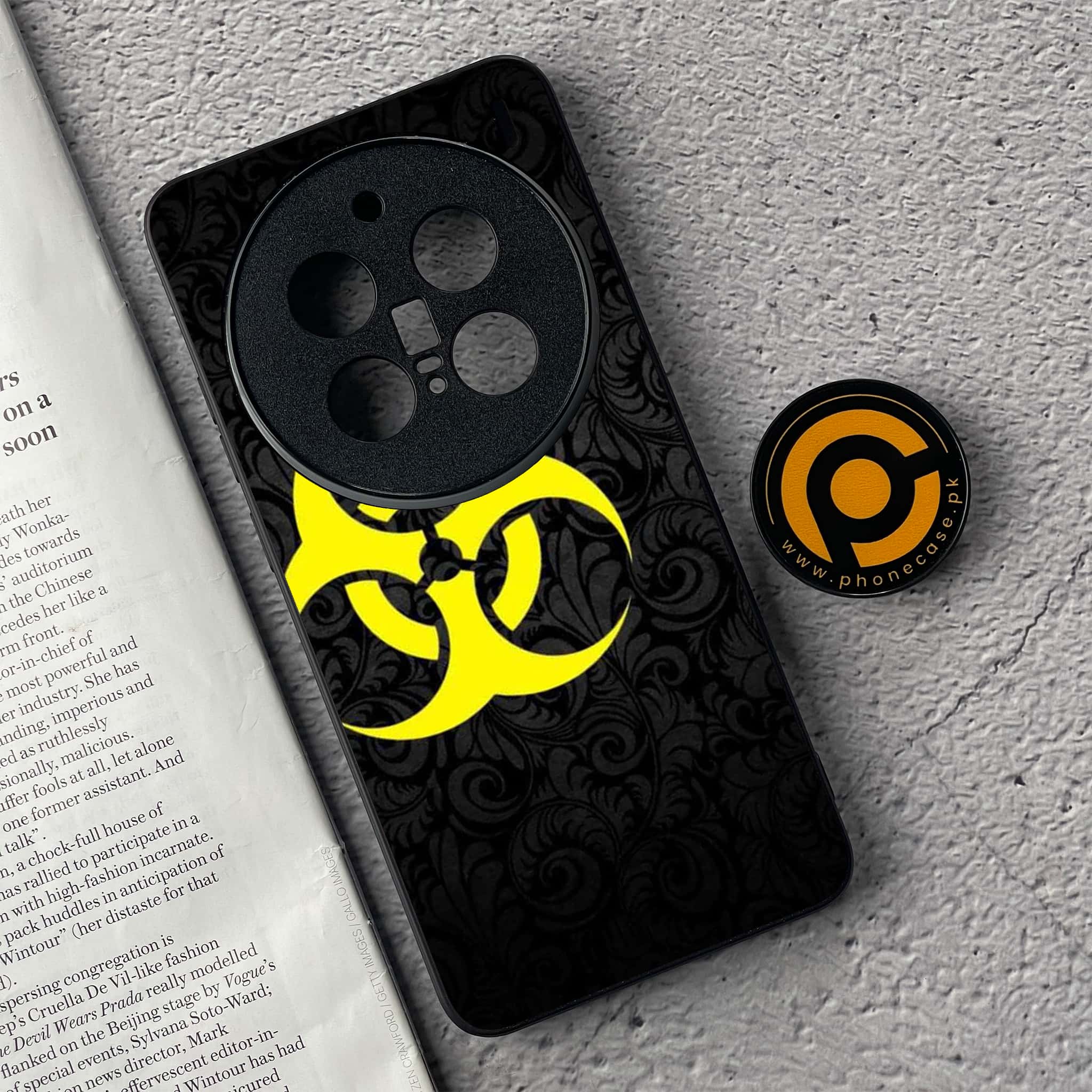 Vivo X200 Pro - Biohazard Sign Series - Premium Metal  Printed soft Bumper shock Proof Case