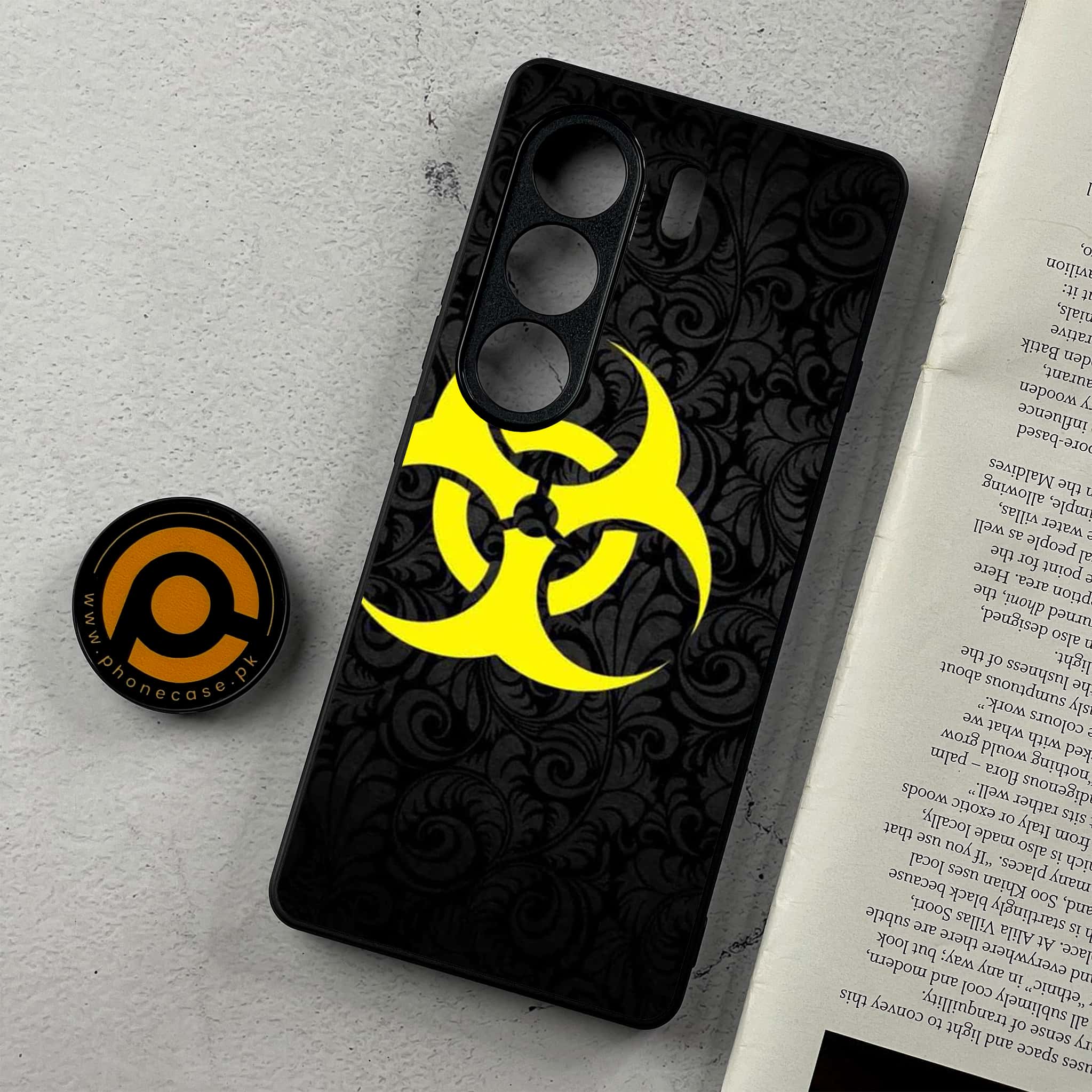 Tecno Camon 40 - Biohazard Sign Series - Premium Metal Printed Soft Bumper Shockproof Case