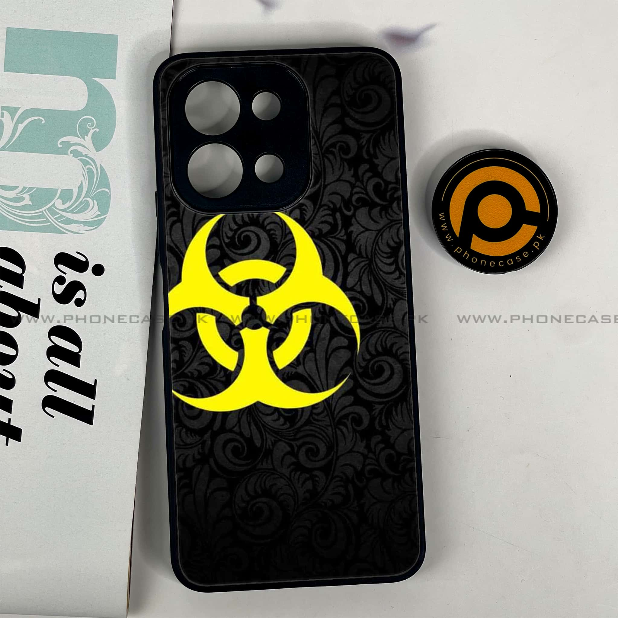 Vivo Y28 - Biohazard Sign Series - Premium Printed Glass soft Bumper shock Proof Case