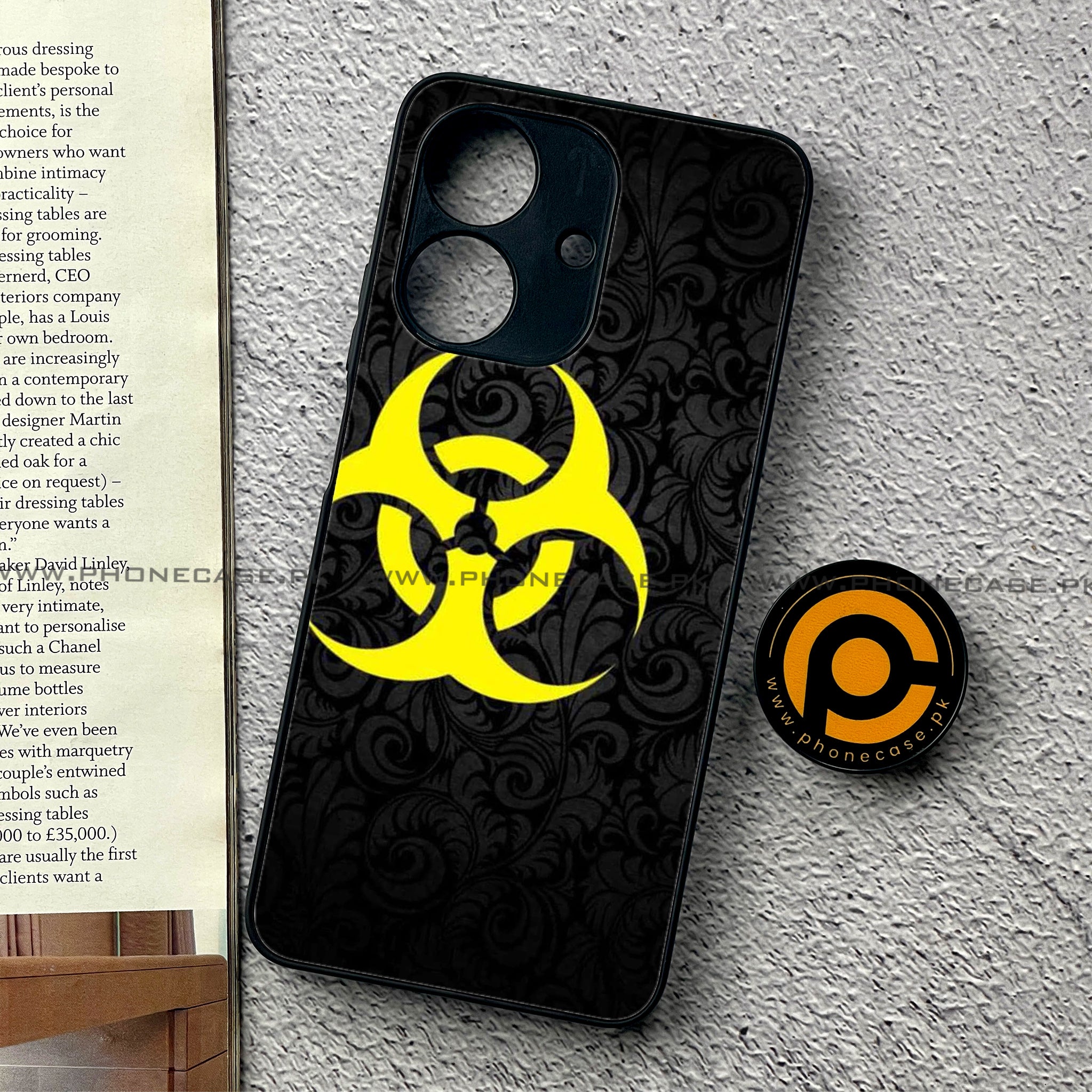 Realme Note 60 - Biohazard Sign Series - Premium Printed Glass soft Bumper shock Proof Case