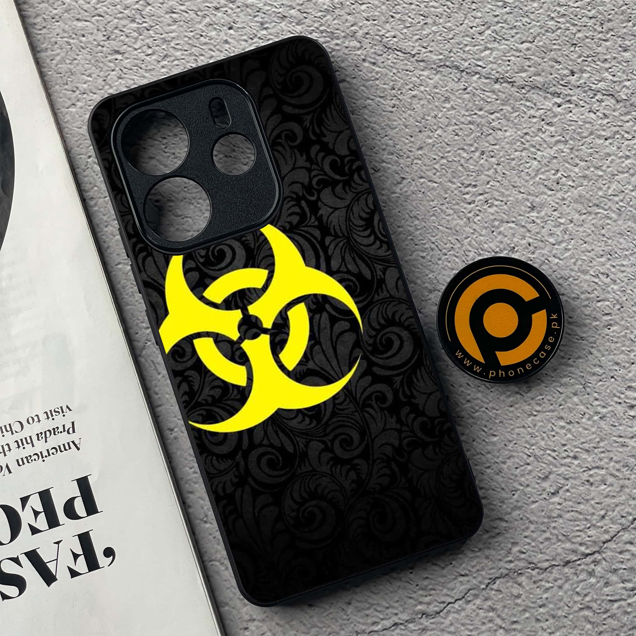 Xiaomi Redmi Note 14 - Biohazard Sign Series - Premium Printed Glass soft Bumper shock Proof Case