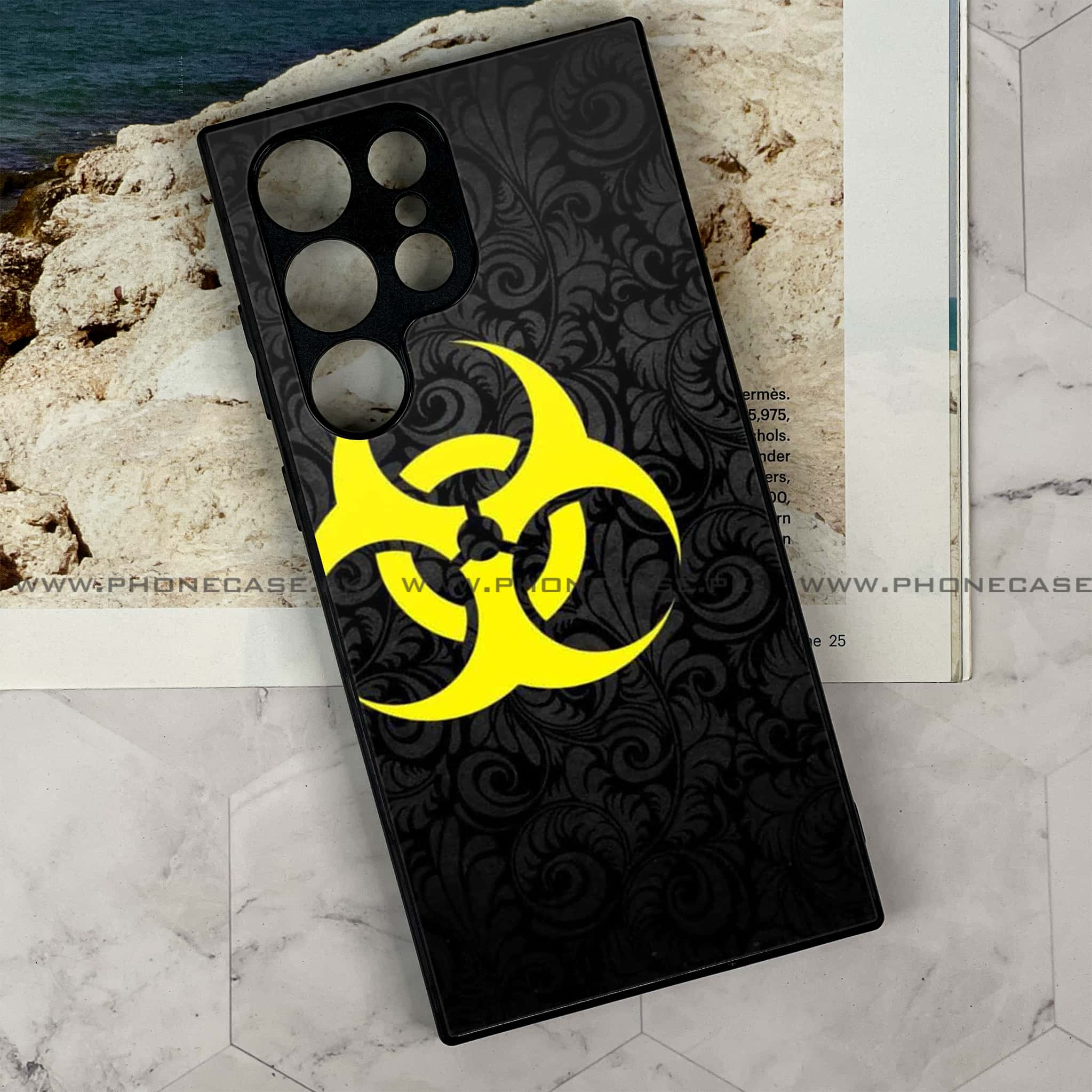 Samsung Galaxy S24 Ultra - Biohazard Sign Series - Premium Printed Glass soft Bumper shock Proof Case