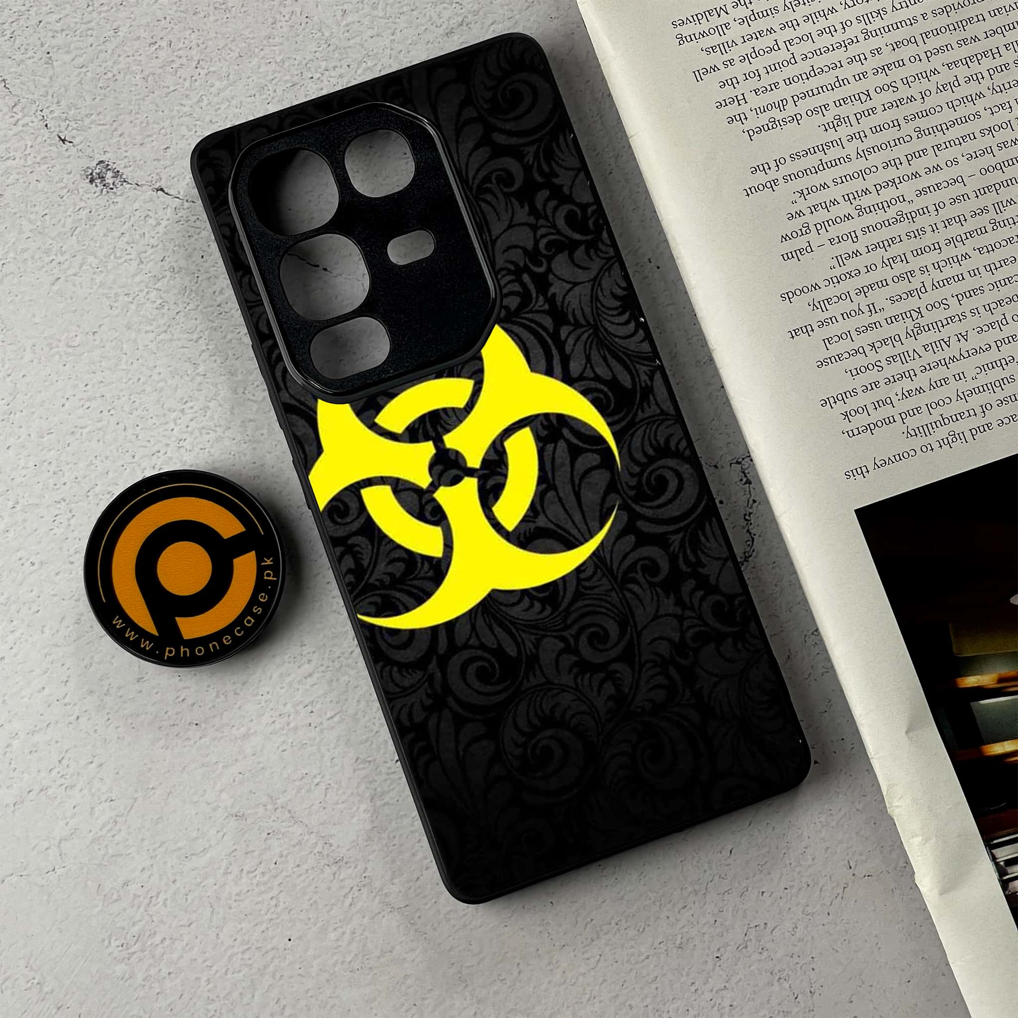 Infinix Note 50 Pro Plus - Biohazard Sign Series - Premium Metal Printed Soft Bumper Shockproof Case