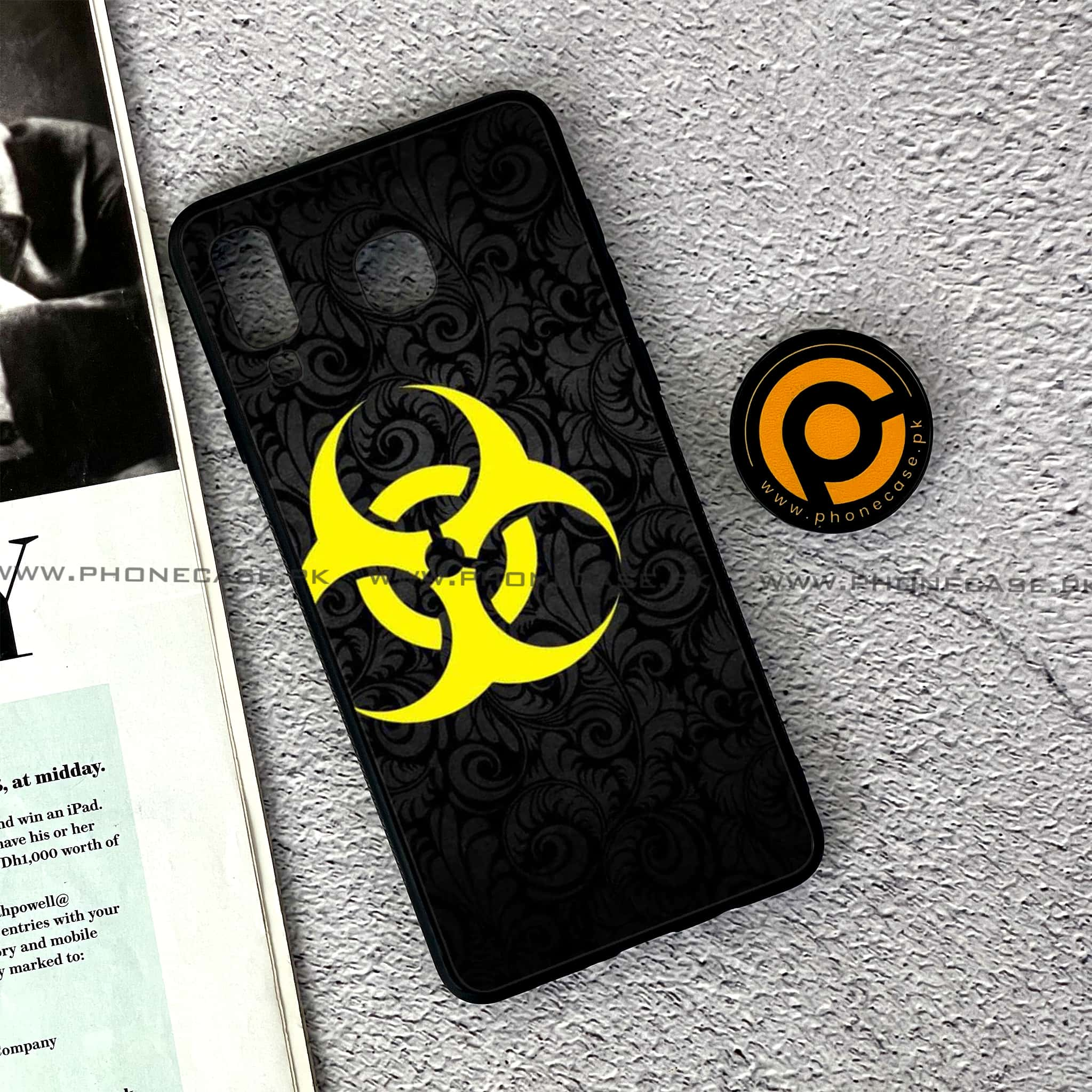 Samsung Galaxy A8 Star(A9 Star) - Biohazard Sign Series - Premium Printed Glass soft Bumper shock Proof Case