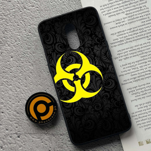 OnePlus 7 - Biohazard Sign Design 10 - Premium Metal Printed soft Bumper Shock Proof Case CS-22992