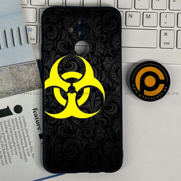 Huawei Mate 20 Lite - Biohazard Sign Design 10- Premium Printed Glass soft Bumper shock Proof Case CS-11338