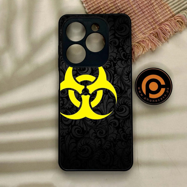 Tecno Spark GO 2024/ Smart 8/ Spark 20/ 20c/ Pop 8/ Hot 40i - Biohazard Sign Design 10 - Premium Metal Printed soft Bumper Shock Proof Case CS-8741