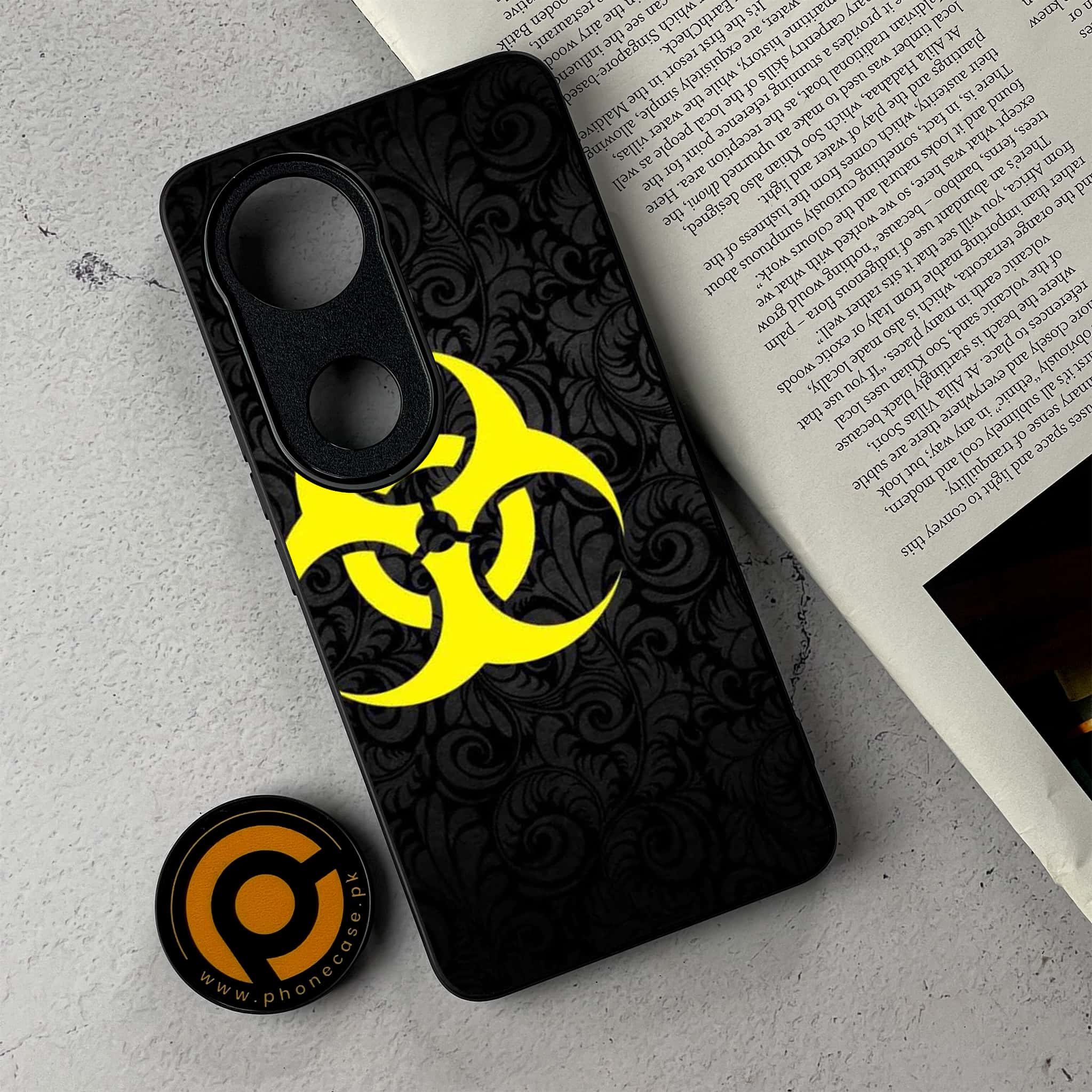 Vivo V50 -  Biohazard Sign Series - Premium Metal Printed Soft Bumper Shockproof Case
