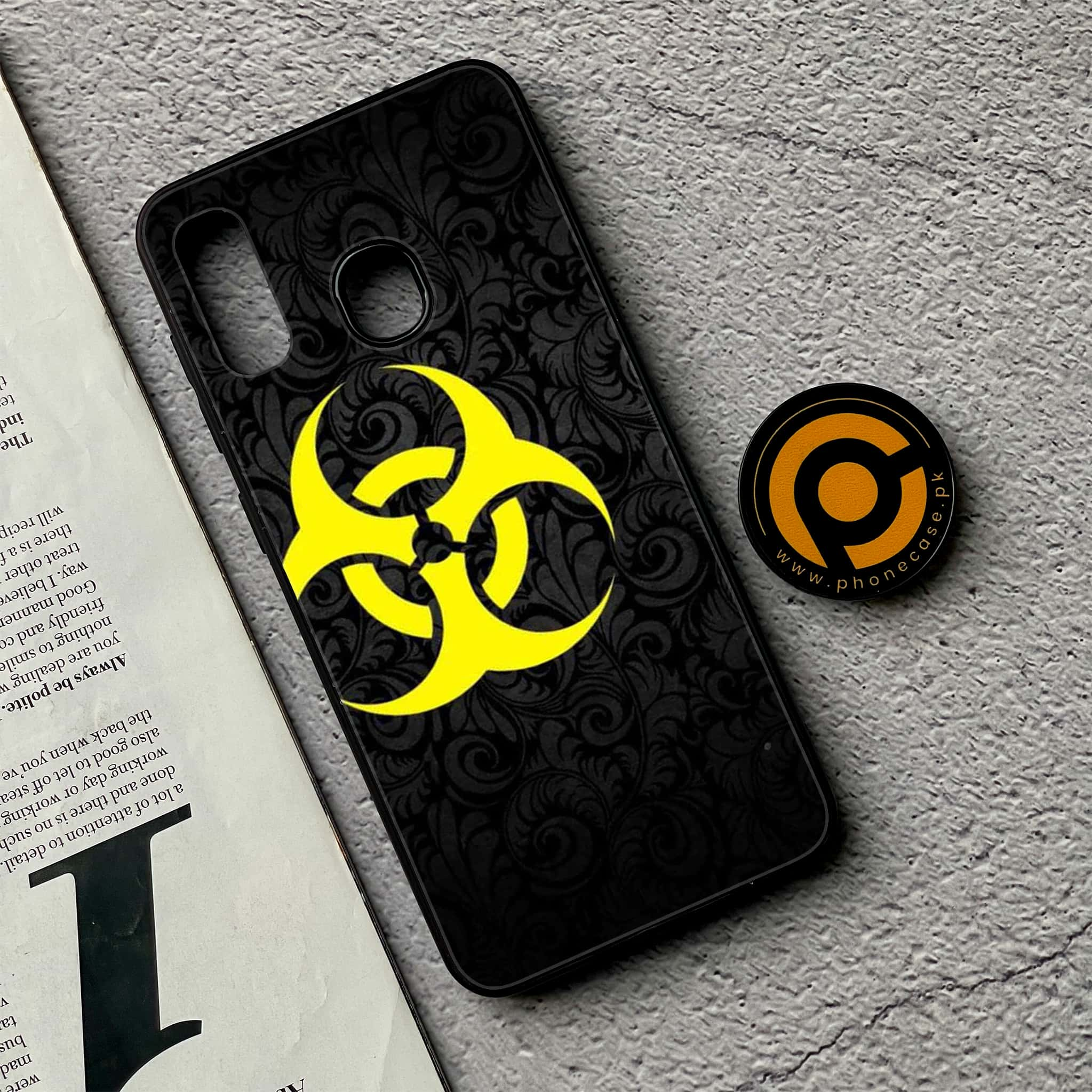 Galaxy A20/A30 - Biohazard Sign Series - Premium Printed Glass soft Bumper shock Proof Case