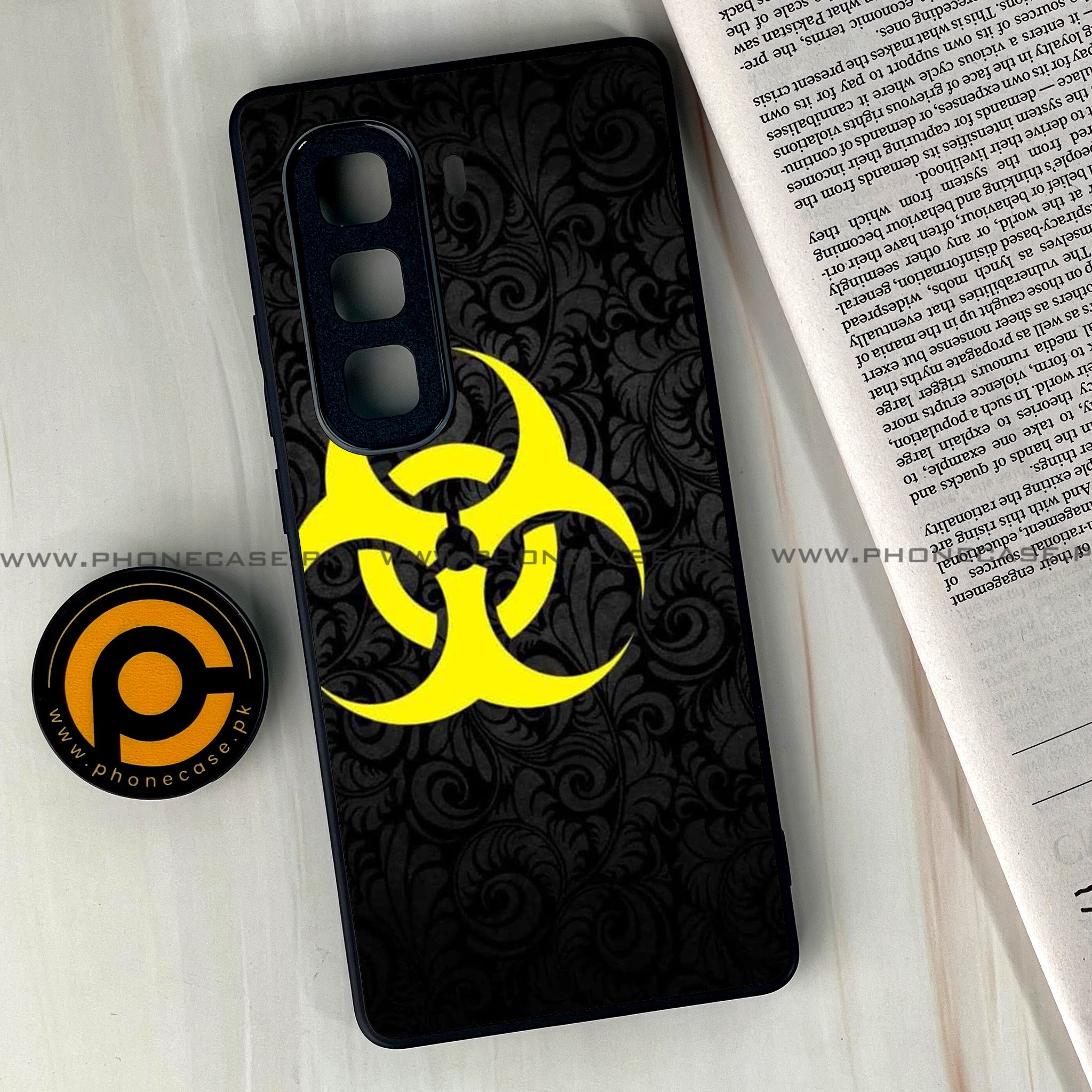 Infinix Hot 60 Pro Plus -  Biohazard Sign Series - Premium Metal Printed soft Bumper shock Proof Case