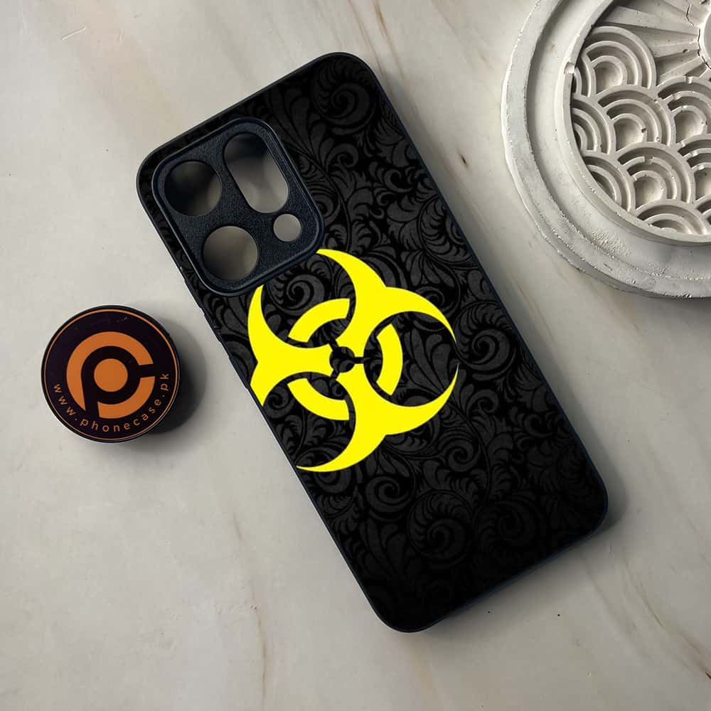 Oppo Reno 14 5G - Biohazard Sign Series - Premium Metal Printed soft Bumper shock Proof Case