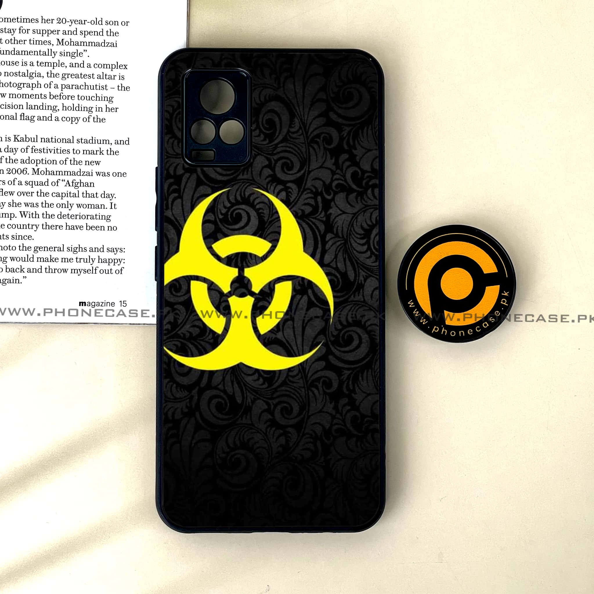 Vivo V20 - Biohazard Sign Series - Premium Printed Glass soft Bumper shock Proof Case