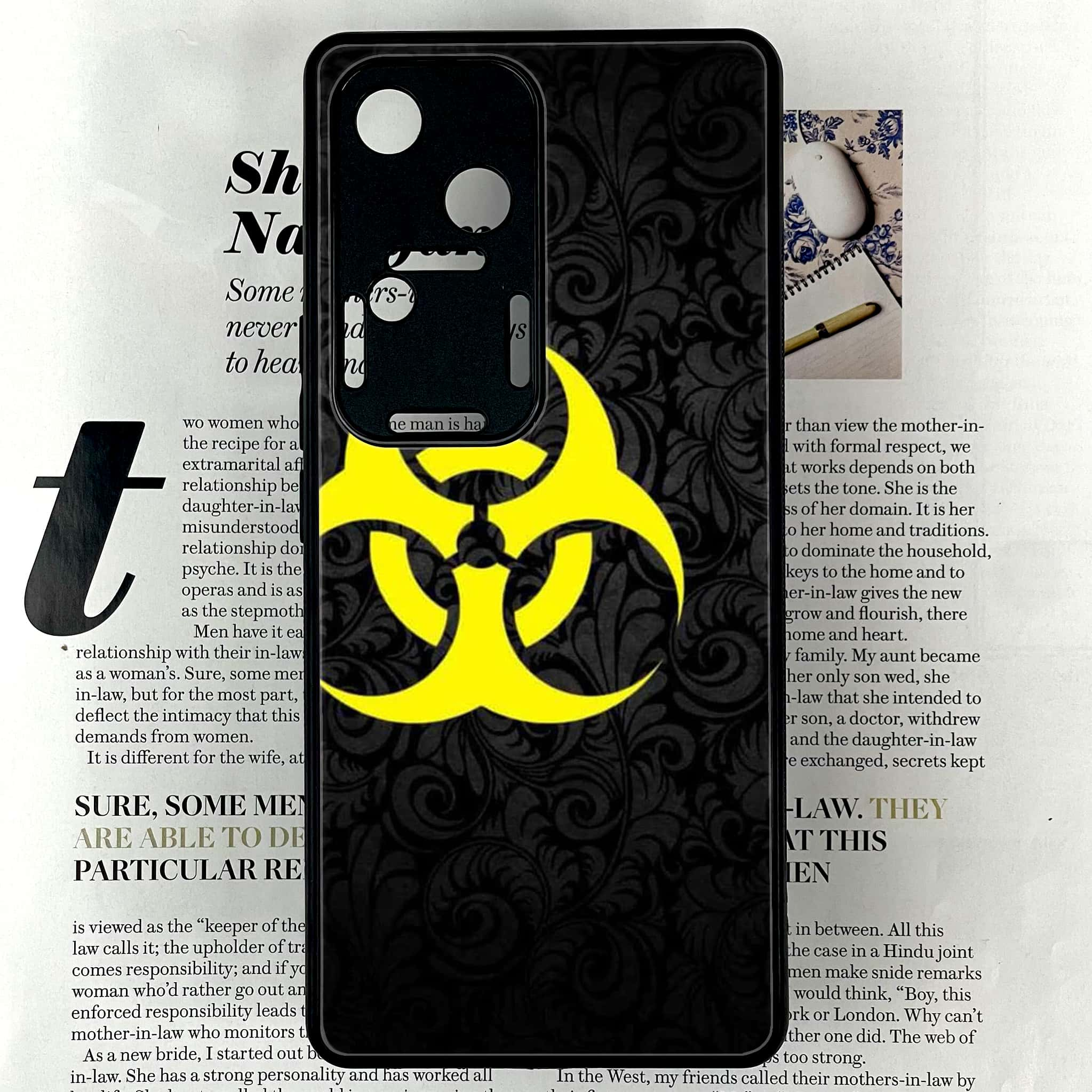 Vivo V30 - Biohazard Sign Series - Premium Printed Glass soft Bumper shock Proof Case