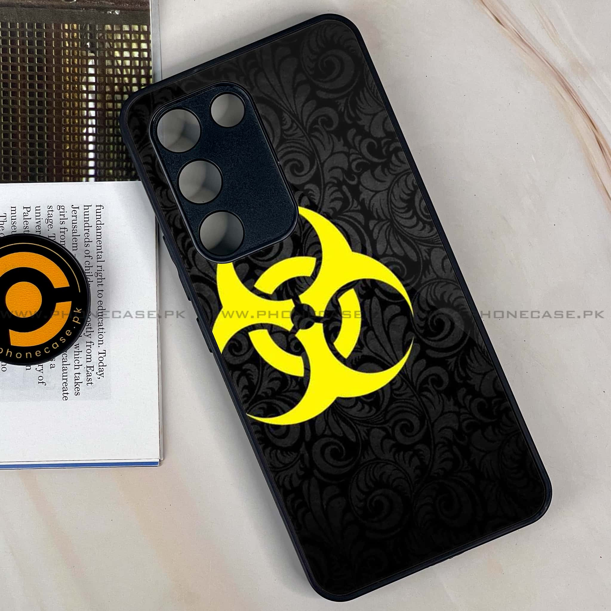 Vivo Y100 - Biohazard Sign Series - Premium Printed Glass soft Bumper shock Proof Case