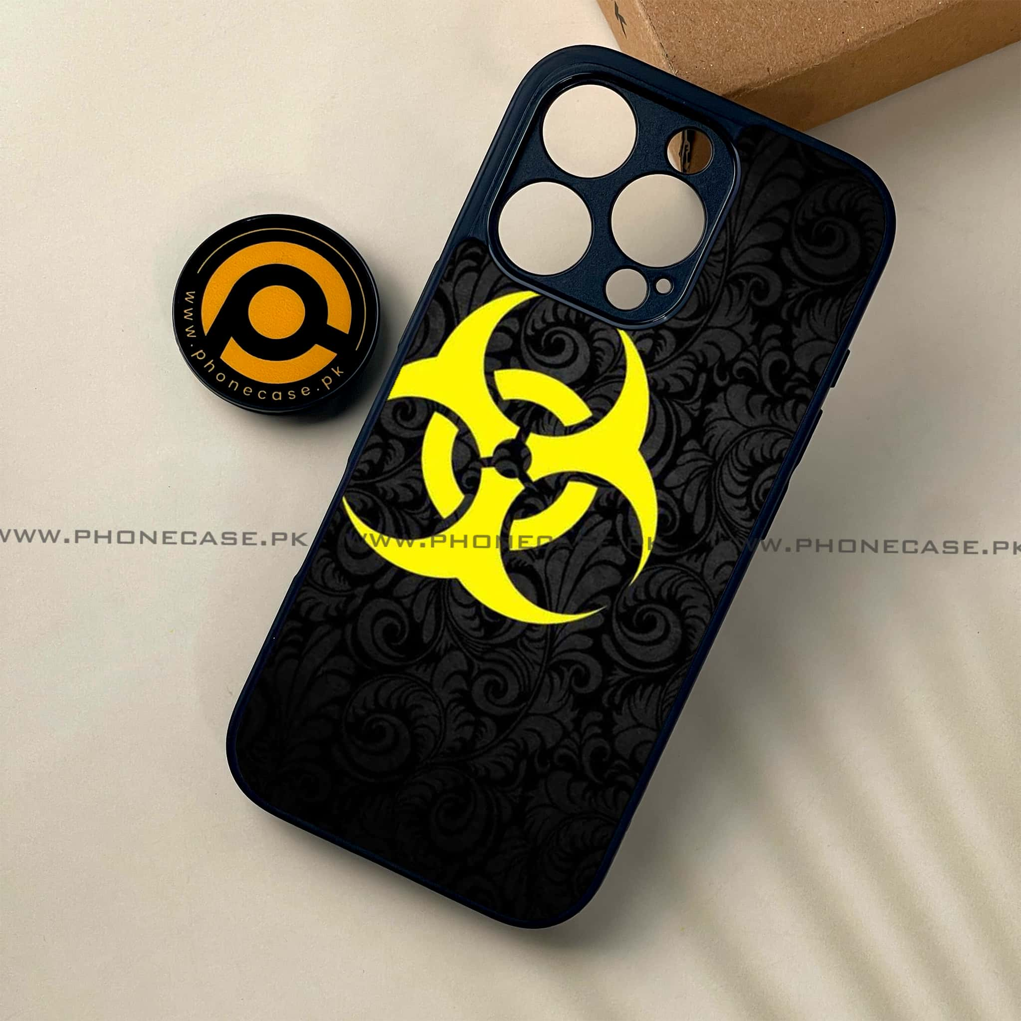 iPhone 16 Pro - Biohazard Sign Series - Premium Printed Glass soft Bumper shock Proof Case