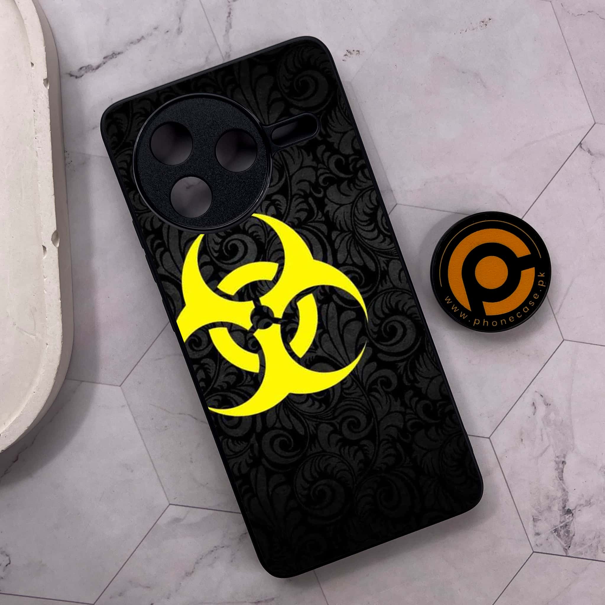 Xiaomi Poco F7 Pro 5G - Biohazard Sign Series - Premium Metal Printed soft Bumper shock Proof Case