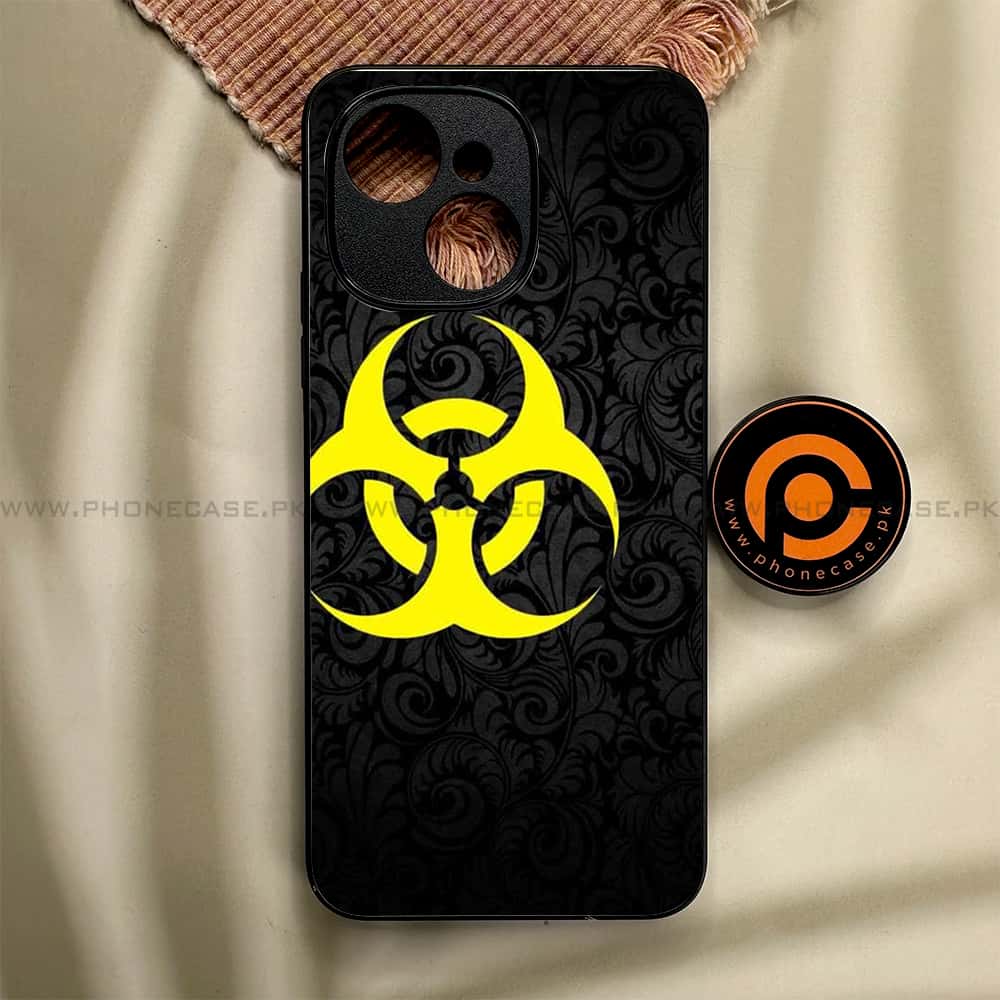 Tecno Spark 40C - Biohazard Sign Series - Premium Metal Printed soft Bumper shock Proof Case