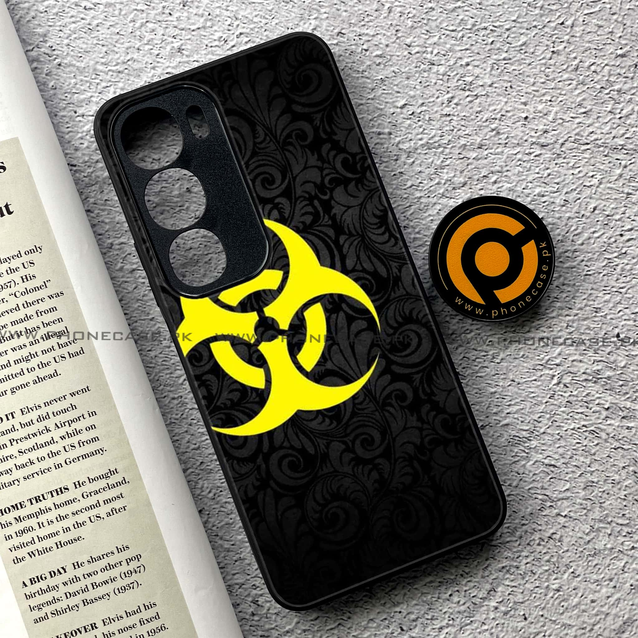 Vivo Y19s - Biohazard Sign Series - Premium Printed Glass soft Bumper shock Proof Case