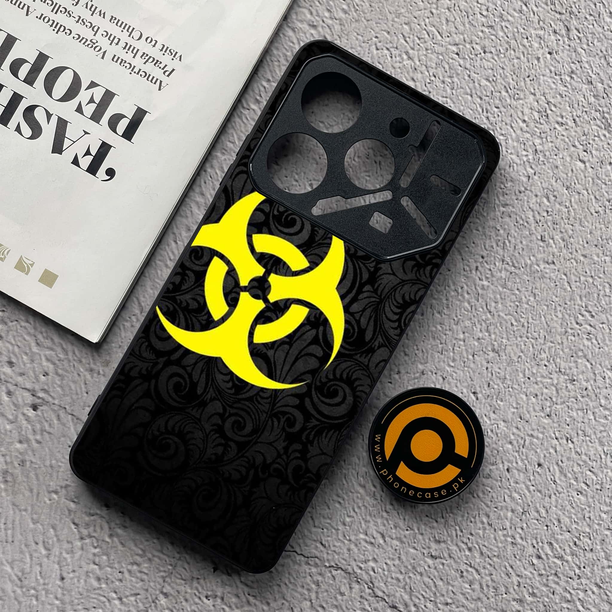 Tecno Pova 6 Neo - Biohazard Sign Series - Premium Metal  Printed soft Bumper shock Proof Case
