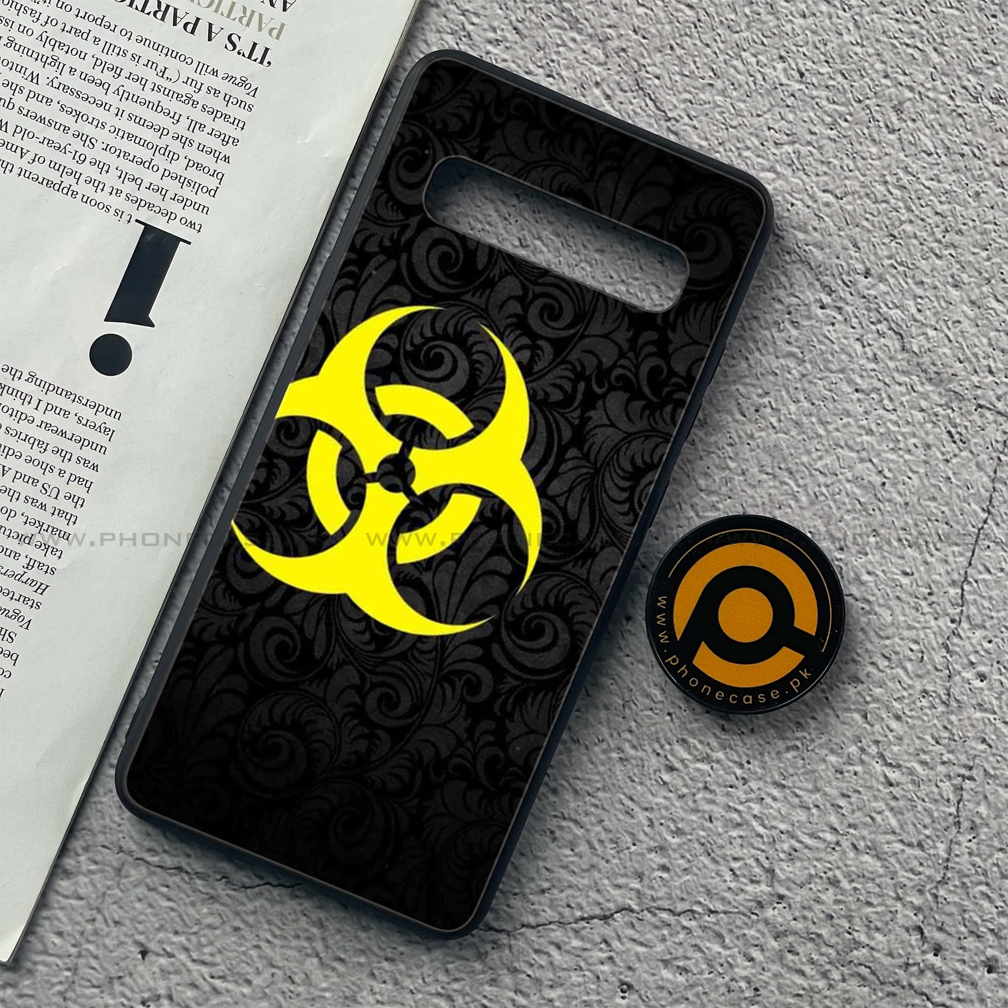 Samsung Galaxy S10 5G  - Biohazard Sign - Premium Printed Glass soft Bumper shock Proof Case
