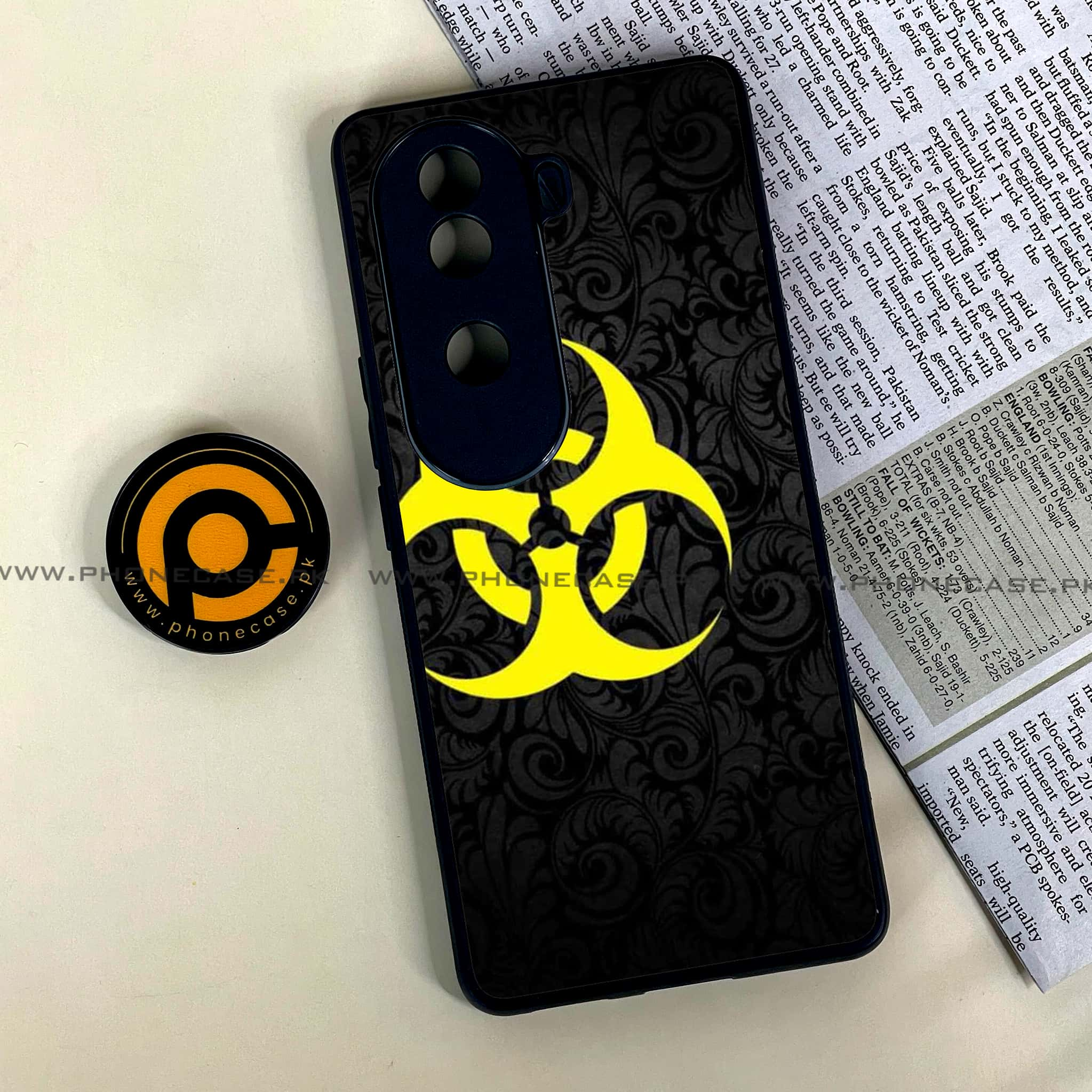 Vivo V40e - Biohazard Sign Series - Premium Printed Glass soft Bumper shock Proof Case