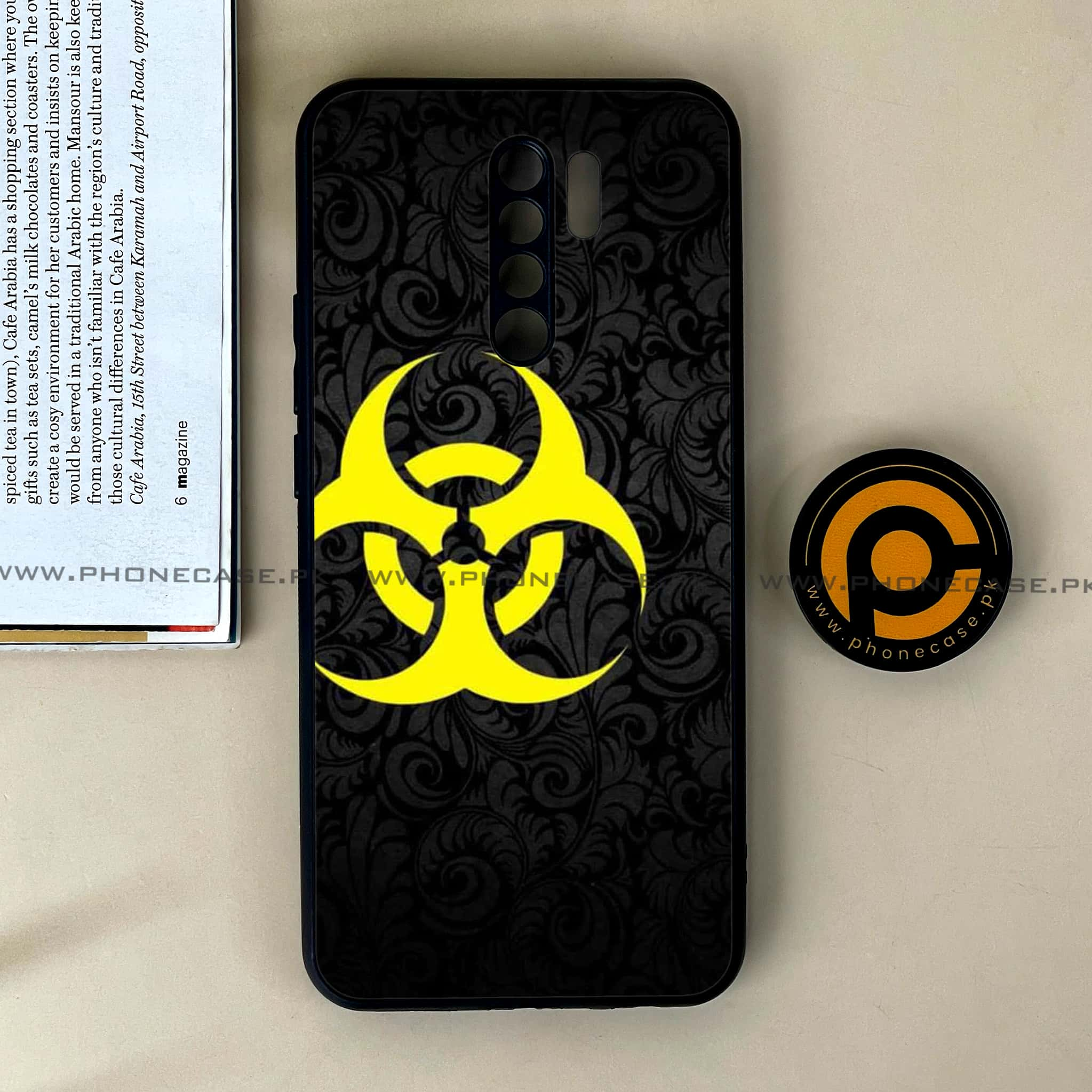 Xiaomi Redmi 9 - Biohazard Sign Series - Premium Printed Glass soft Bumper shock Proof Case