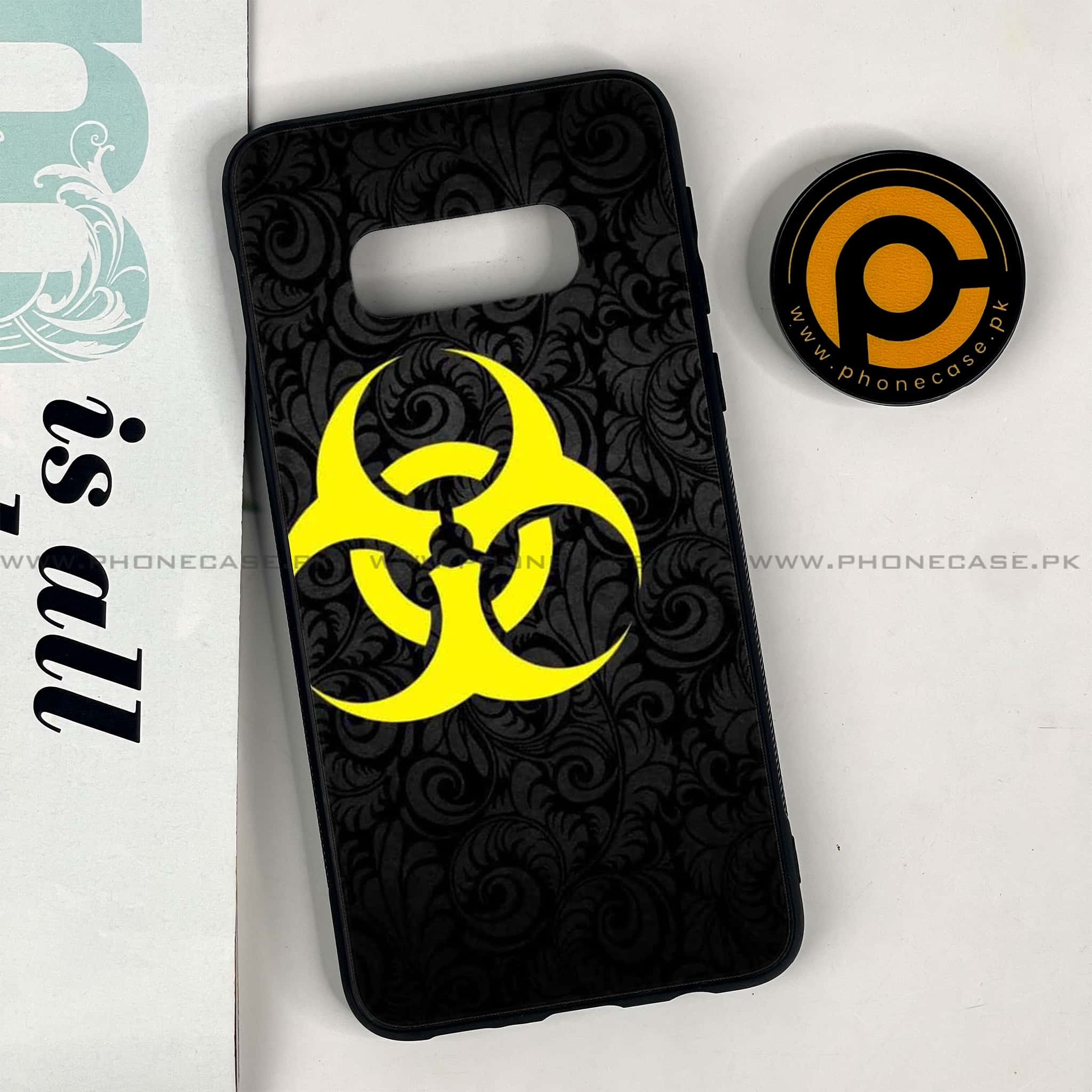 Galaxy S10e - Biohazard Sign Series - Premium Printed Glass soft Bumper shock Proof Case