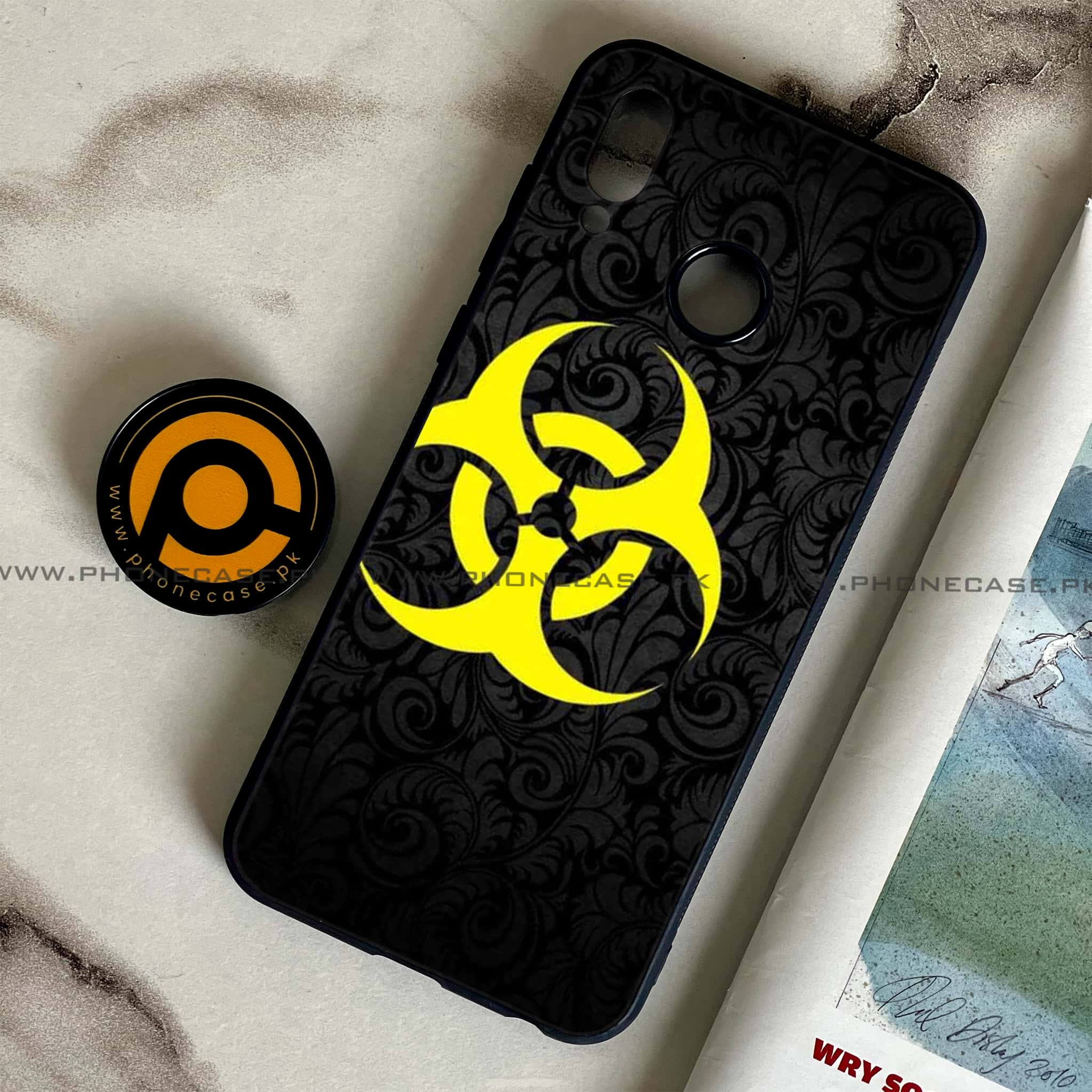 Huawei Honor Play - Biohazard Sign Series - Premium Printed Glass soft Bumper shock Proof Case