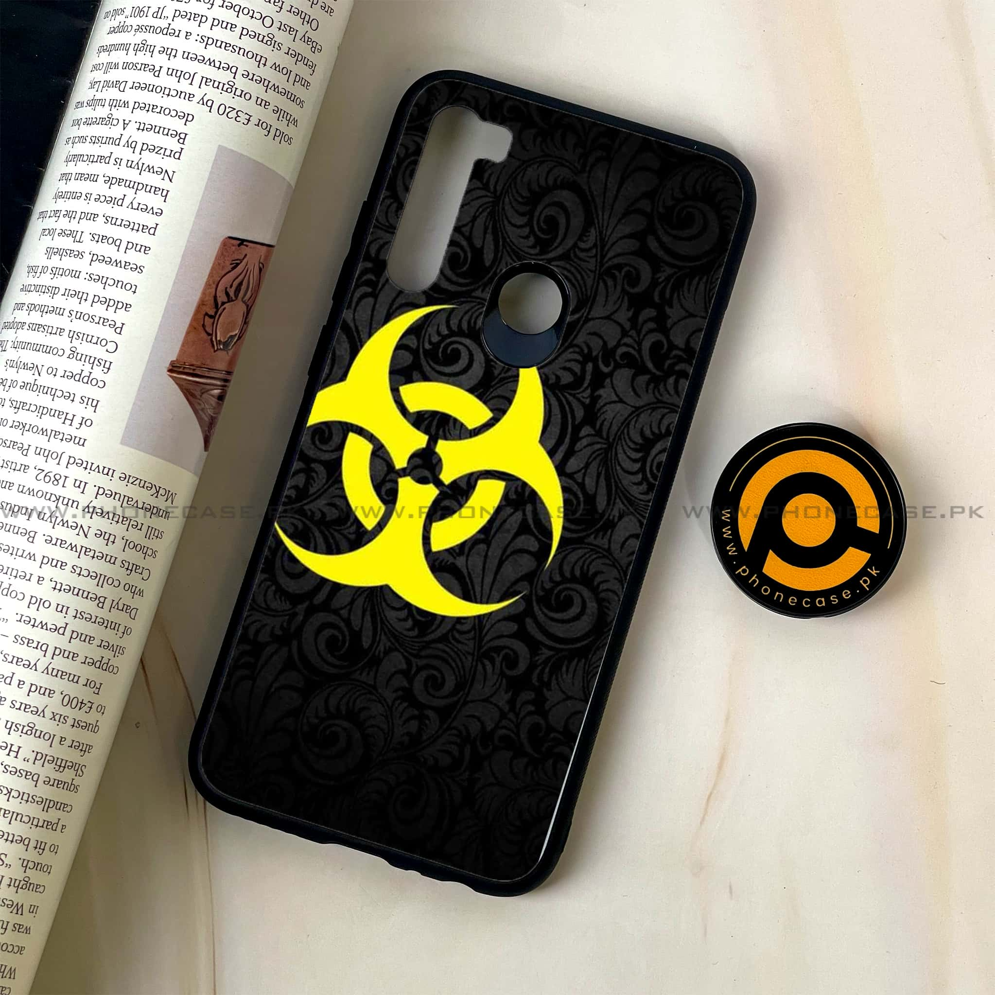 Redmi Note 8 - Biohazard Sign Series - Premium Printed Glass soft Bumper shock Proof Case