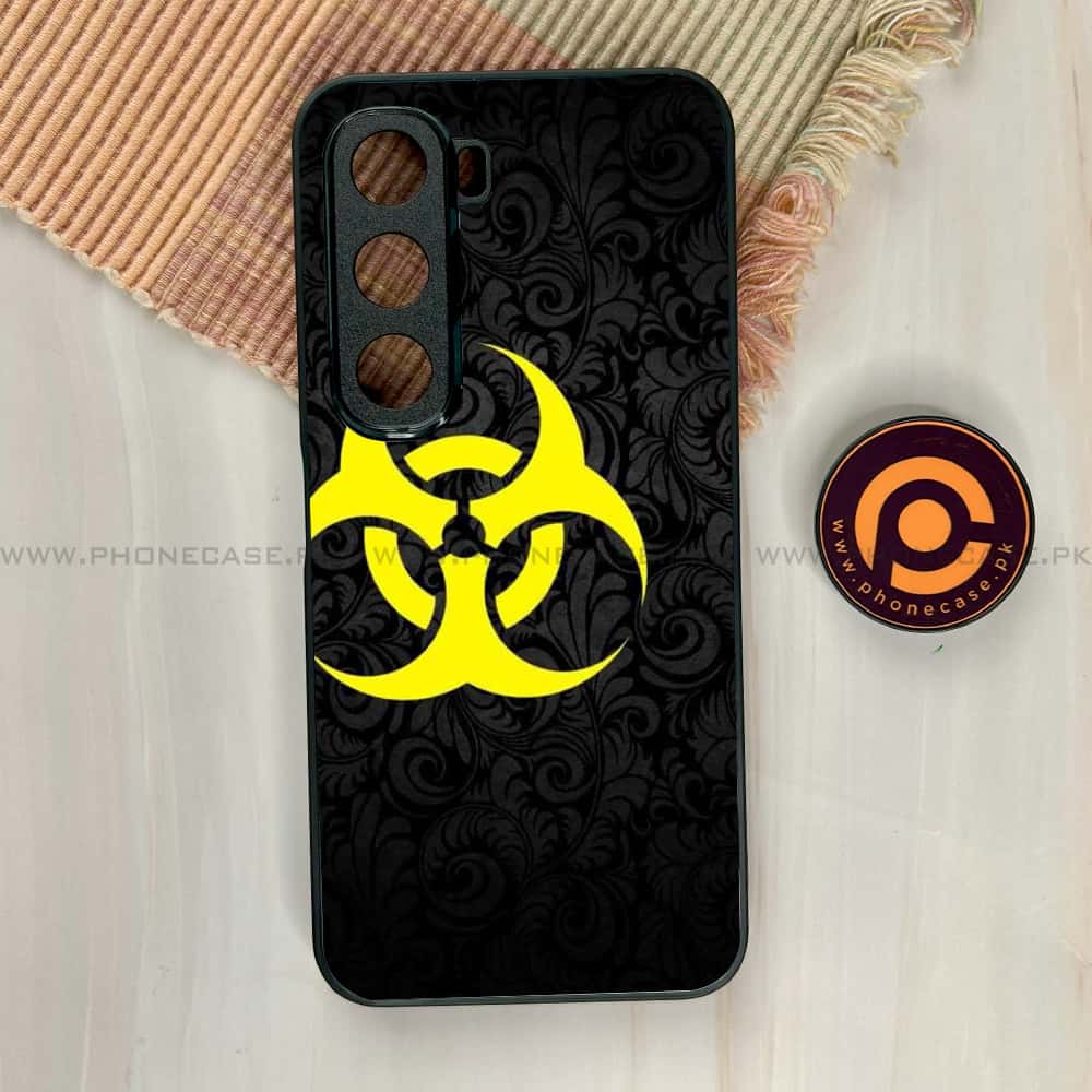 Infinix Hot 60i -  Biohazard Sign Series - Premium Metal Printed soft Bumper shock Proof Case