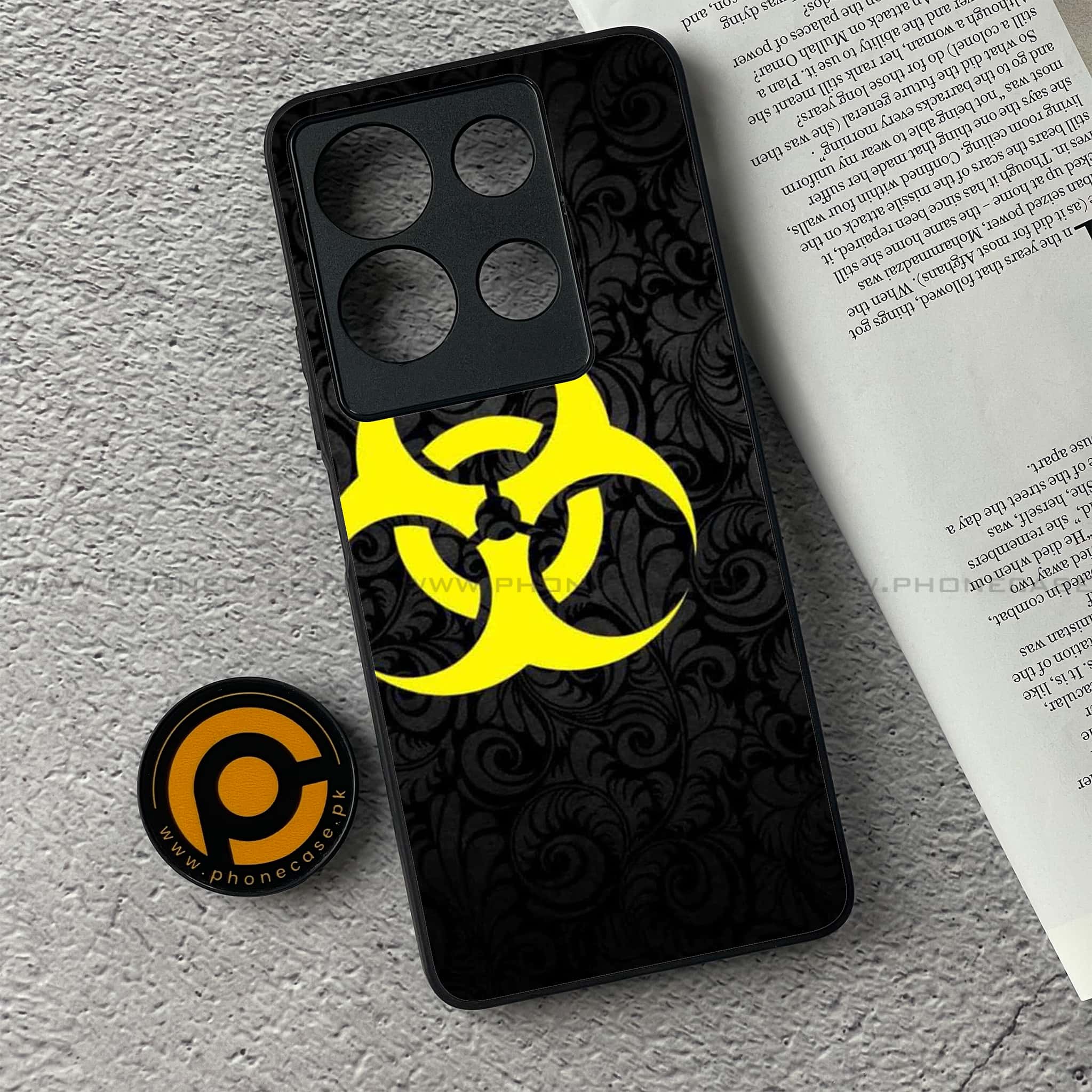 Infinix Note 30 - Biohazard Sign Series - Premium Printed Glass soft Bumper shock Proof Case
