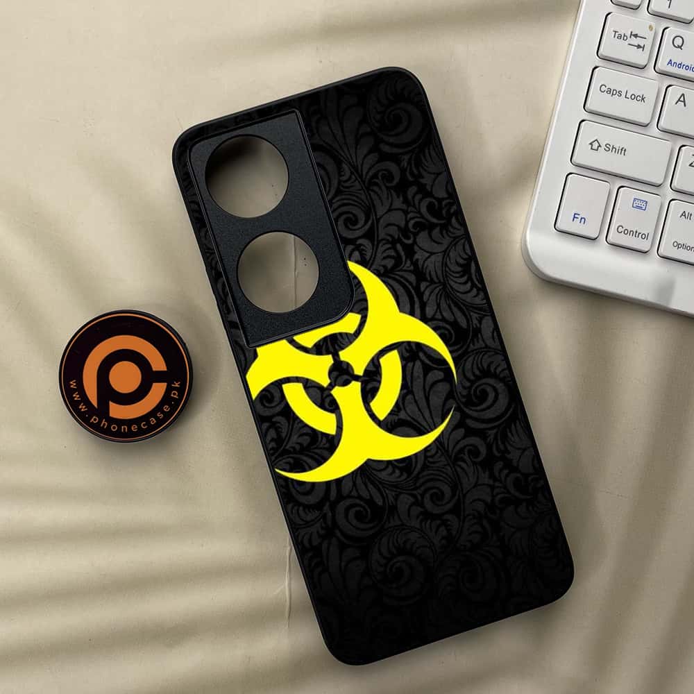 Honor X7b - Biohazard Sign Series - Premium Metal  Printed soft Bumper shock Proof Case