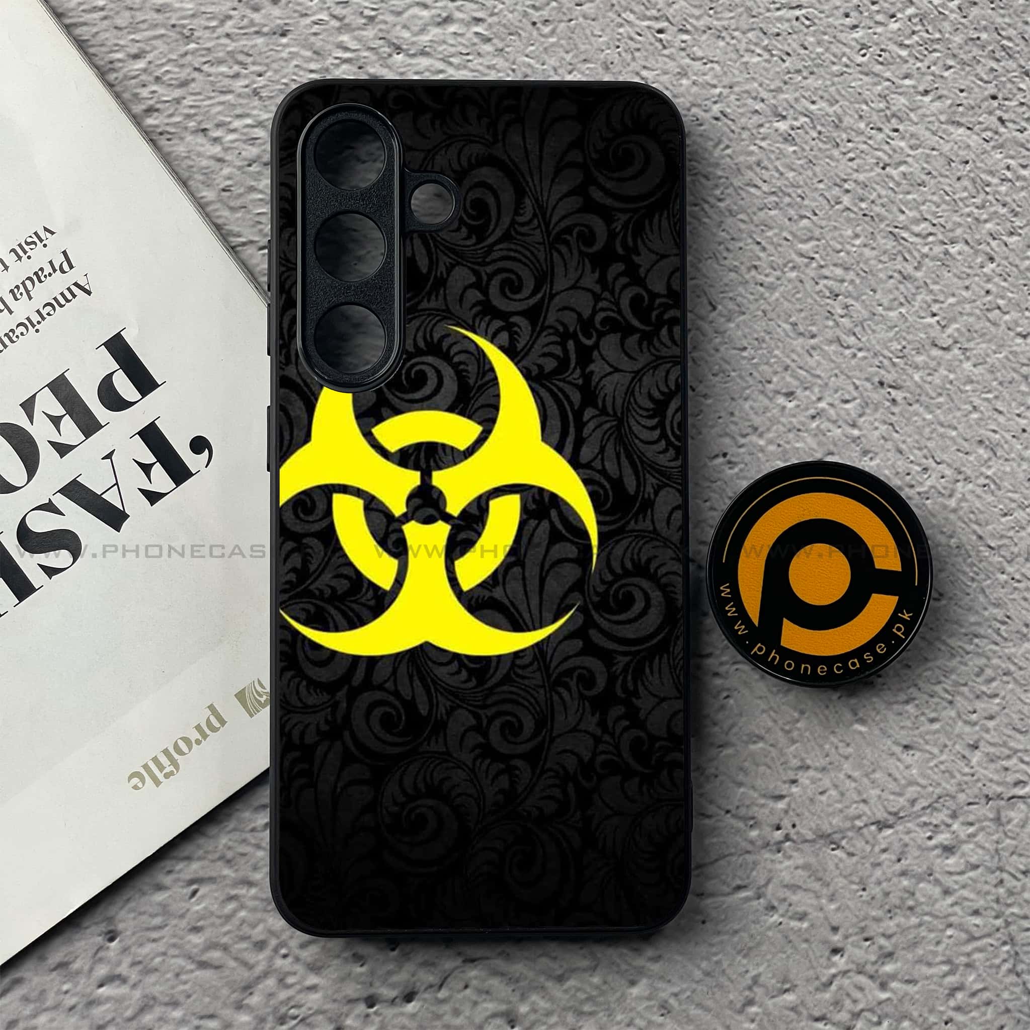 Samsung Galaxy S25 FE - Biohazard Sign Series - Premium Metal Printed soft Bumper shock Proof Case