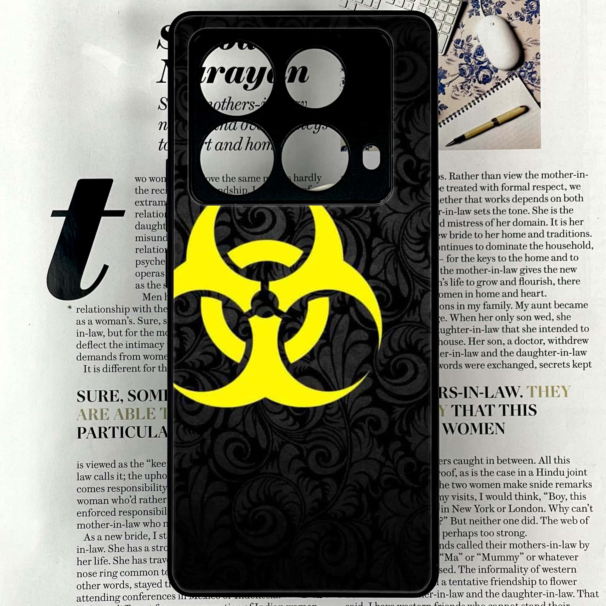 Infinix Note 40 4G - Biohazard Sign Series - Premium Printed Glass soft Bumper shock Proof Case