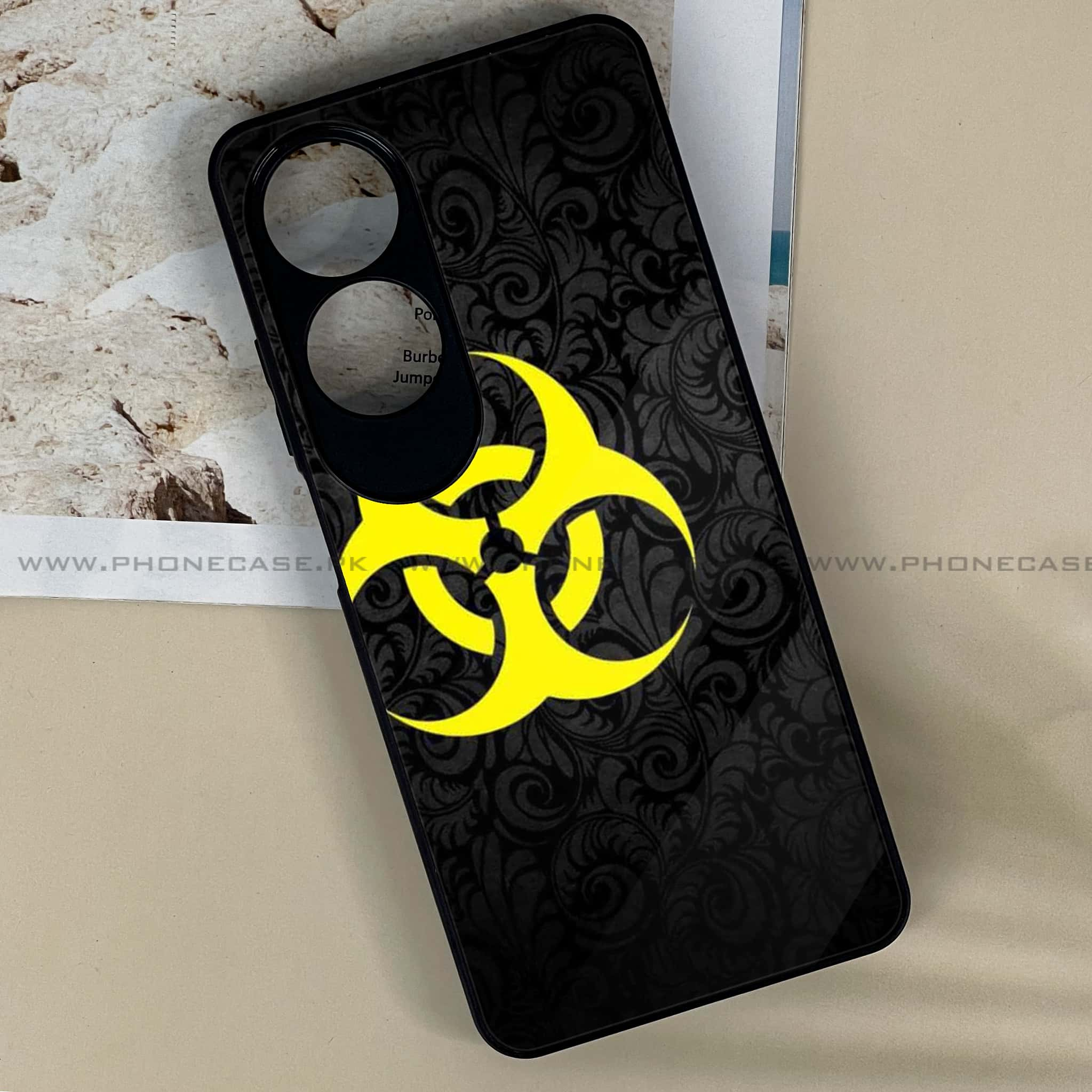 Oppo A60 - Biohazard Sign Series - Premium Printed Metal soft Bumper shock Proof Case