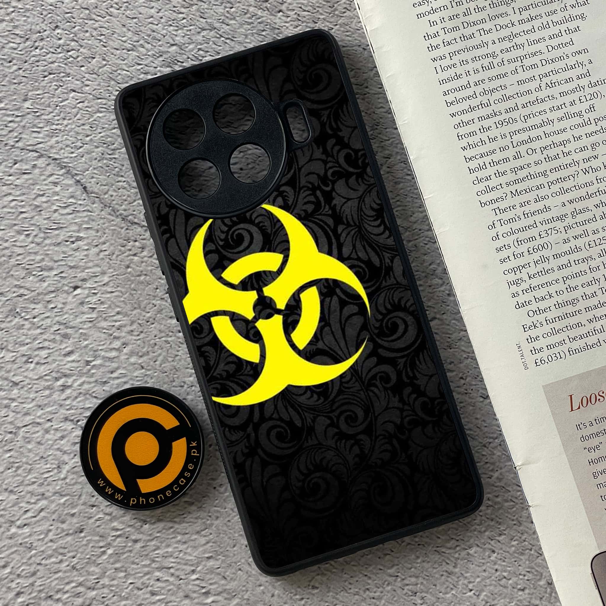 Tecno Spark 20 pro plus - Biohazard Sign Series - Premium Printed Glass soft Bumper shock Proof Case