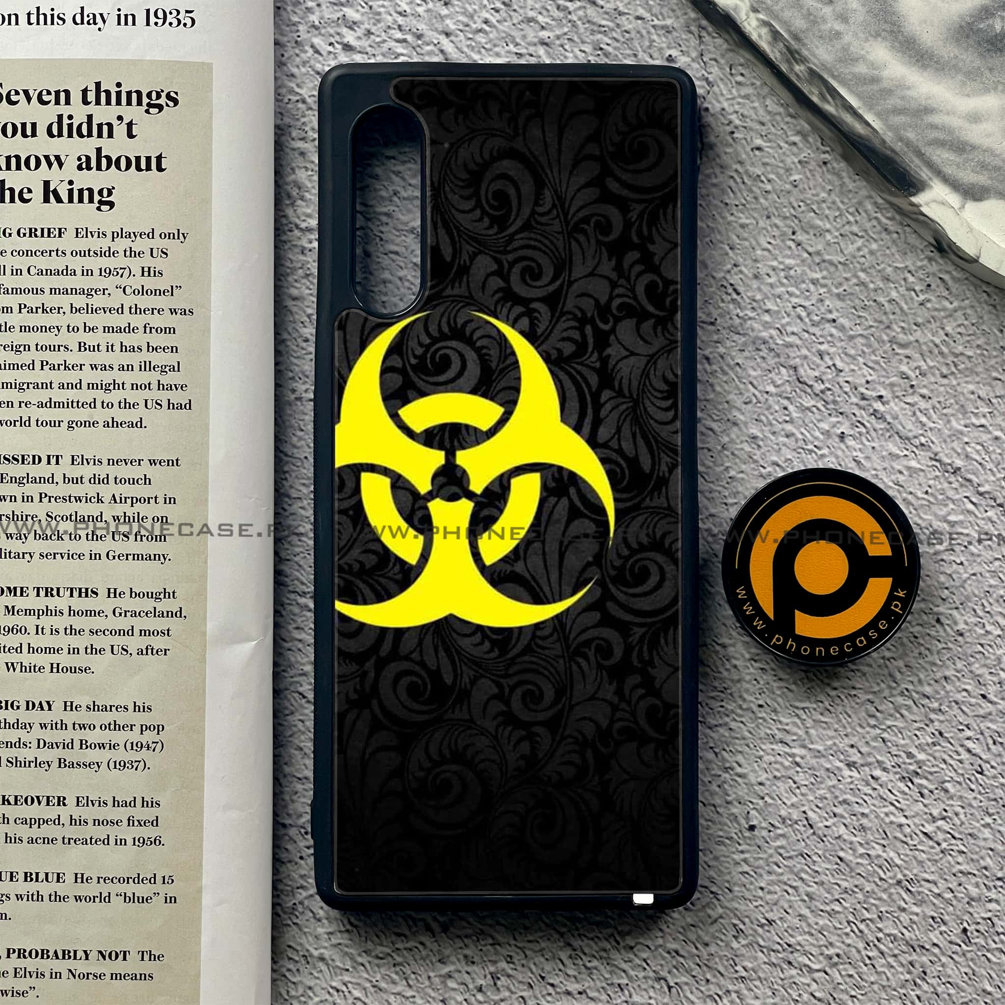 LG Velvet - Biohazard Sign Series - Premium Printed Glass soft Bumper shock Proof Case