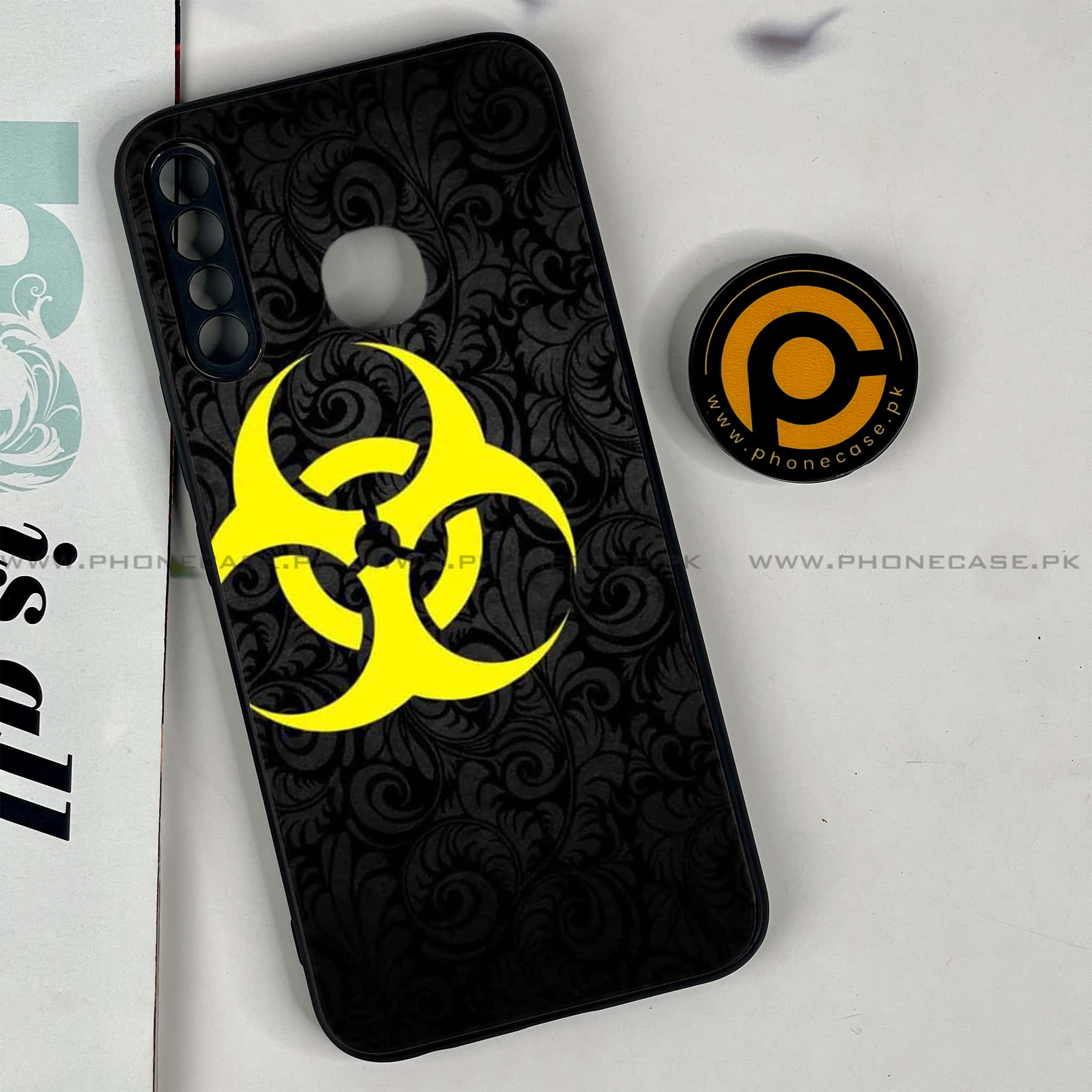 Infinix Hot 8 Lite - Biohazard Sign Series - Premium Printed Glass soft Bumper shock Proof Case