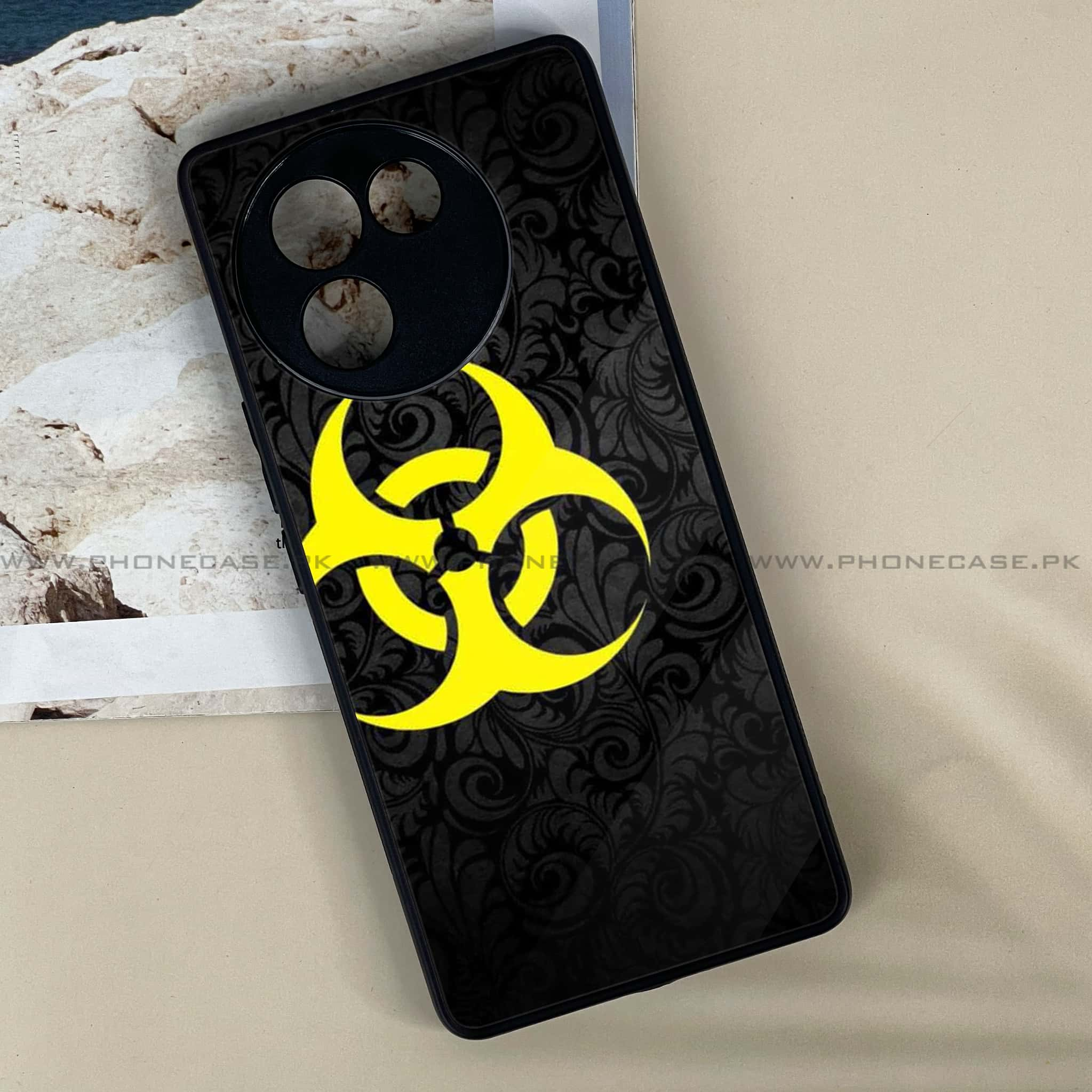 Vivo V30E - Biohazard Sign Series - Premium Printed Metal soft Bumper shock Proof Case