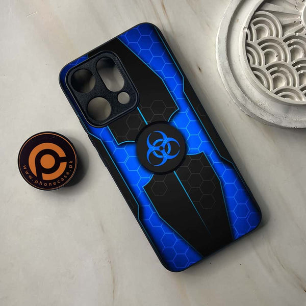 Oppo Reno 14 5G - Biohazard Sign Series - Premium Metal Printed soft Bumper shock Proof Case