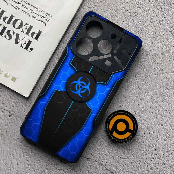 Tecno Pova 6 Neo - Biohazard Sign Series - Premium Metal  Printed soft Bumper shock Proof Case