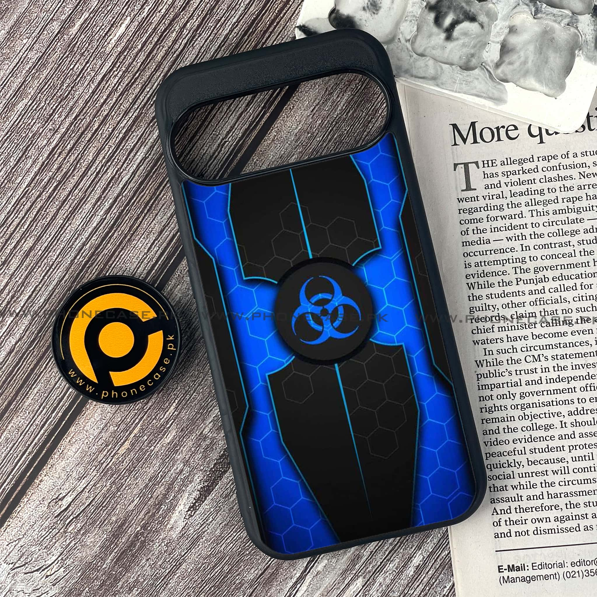 Google Pixel 9 Pro - Biohazard Sign Series - Premium Printed Glass soft Bumper shock Proof Case