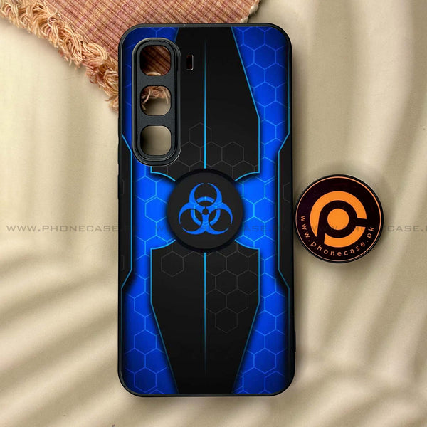 Infinix Hot 60 Pro -  Biohazard Sign Series - Premium Metal Printed soft Bumper shock Proof Case