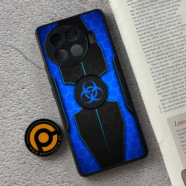 Tecno Spark 20 pro plus - Biohazard Sign Series - Premium Printed Glass soft Bumper shock Proof Case