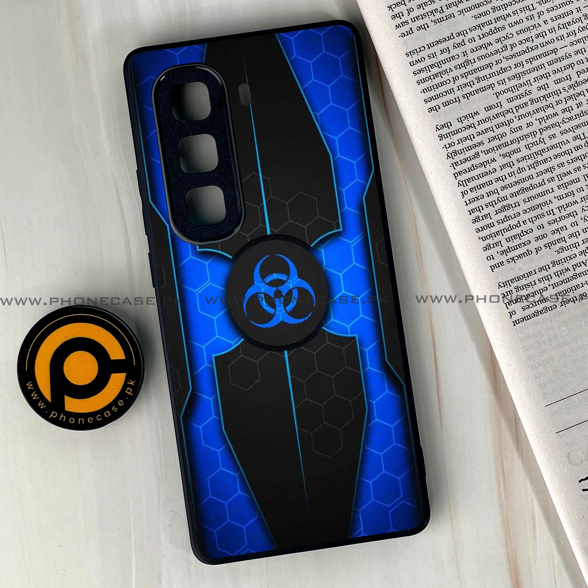 Infinix Hot 60 Pro Plus -  Biohazard Sign Series - Premium Metal Printed soft Bumper shock Proof Case