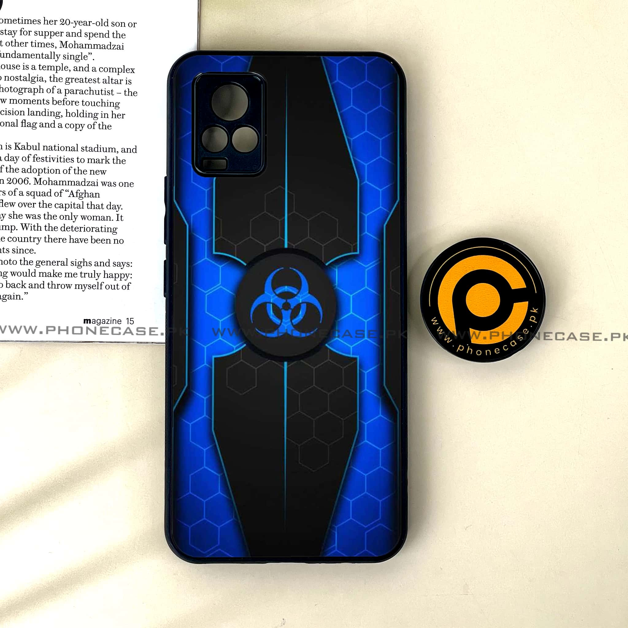 Vivo V20 - Biohazard Sign Series - Premium Printed Glass soft Bumper shock Proof Case