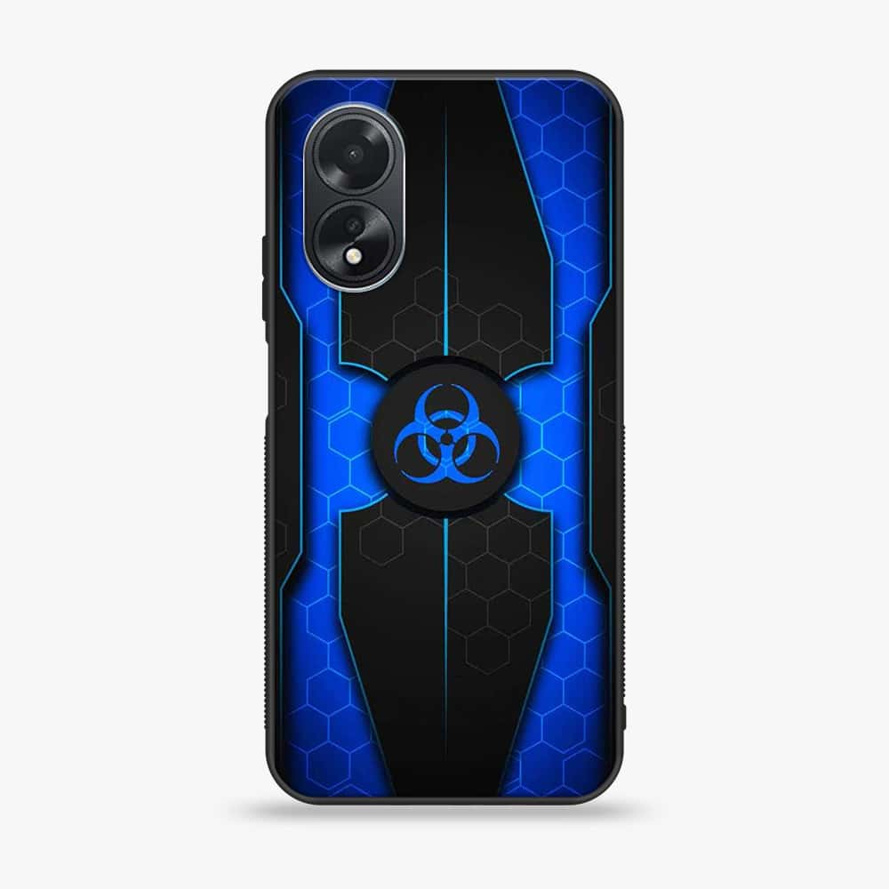 Oppo A18 4G - Biohazard Sign Series - Premium Printed Glass soft Bumper shock Proof Case